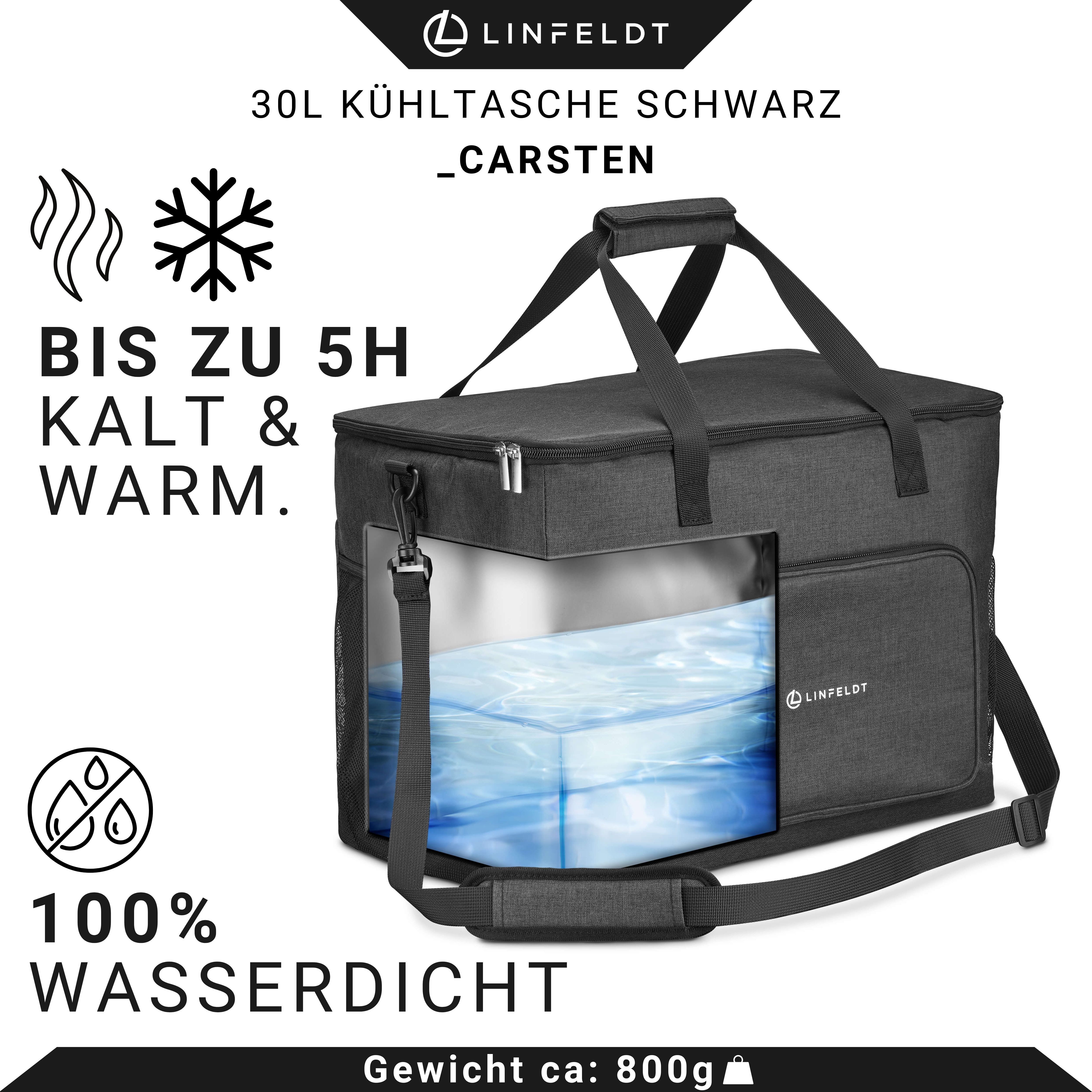 LINFELDT Kühltasche 30L hält 5 Heiß & Kalt + Wasserdicht Isoliertasche