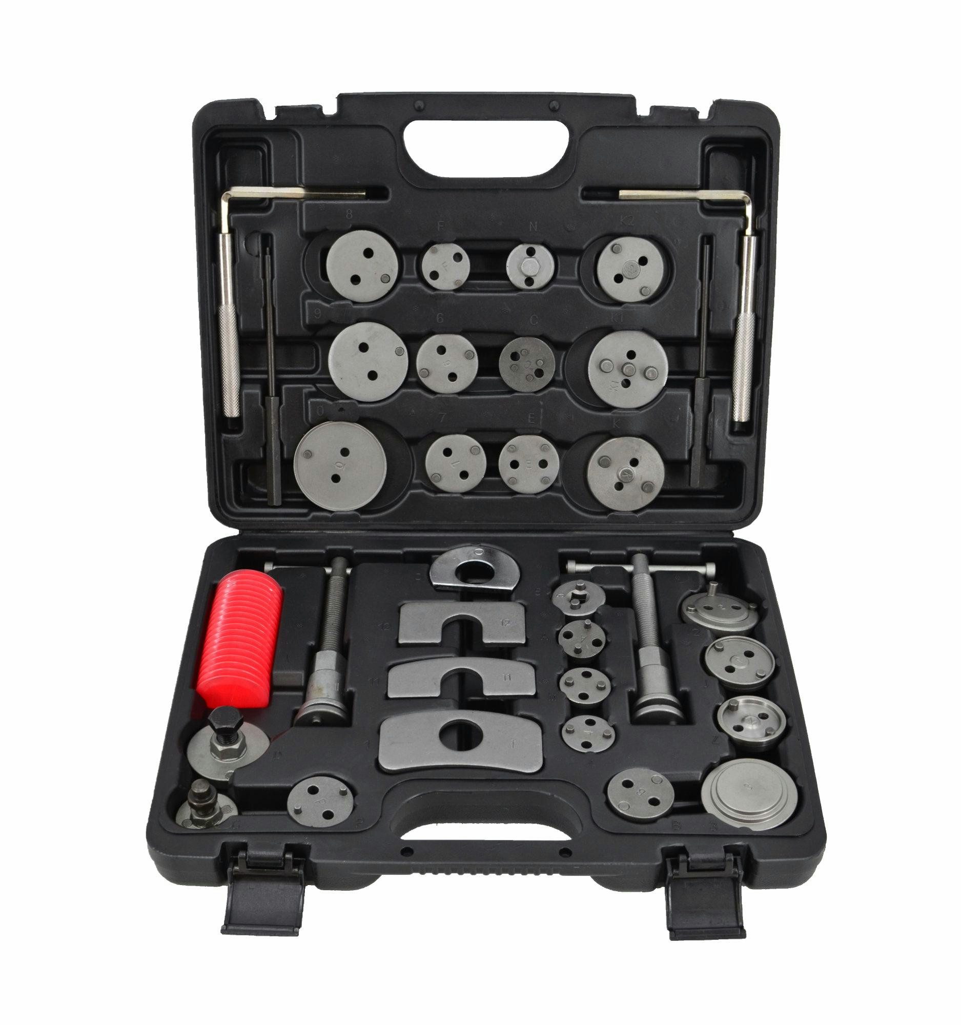 AWTOOLS Werkzeugkoffer AWTOOLS Bremskolbenrücksteller-Set 35-teilig aus Carbonstahl mit