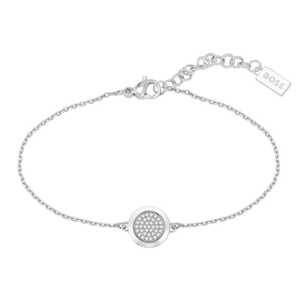 BOSS Armband Schönes Stahlarmband mit Medaillon-Kristallen 1580299