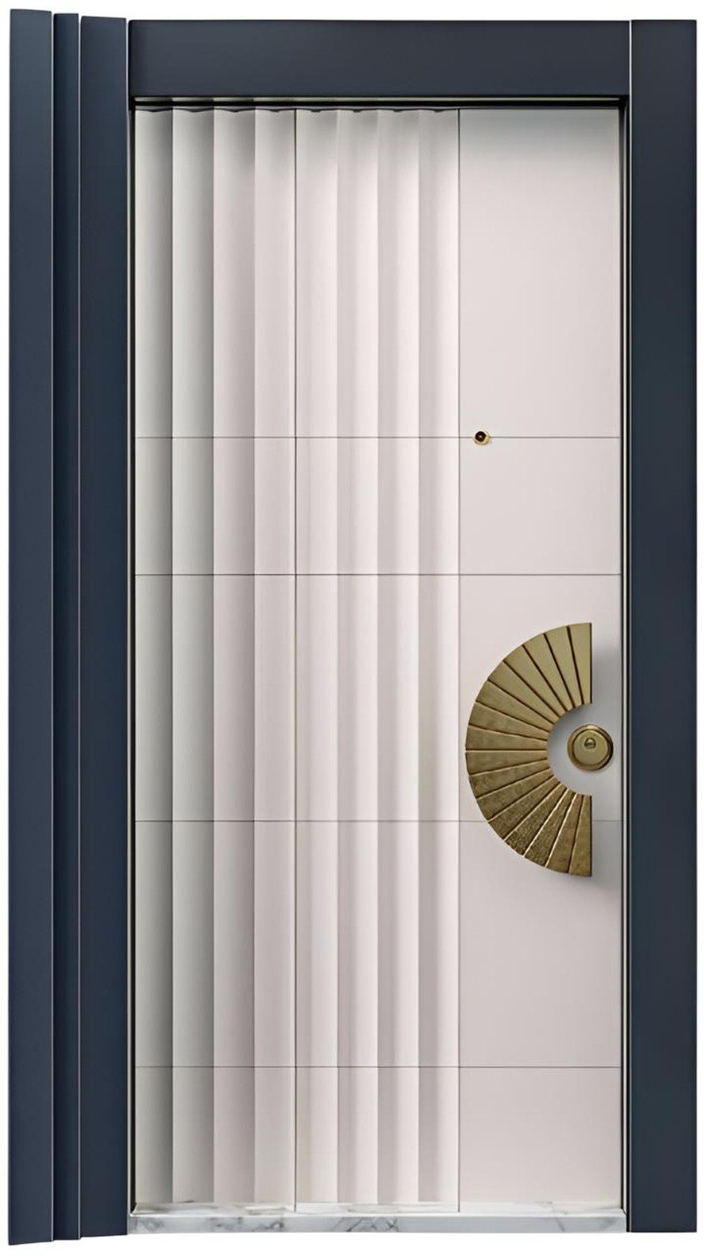 JVmoebel Haustür Beige Aluminium Haustür Bex - robust, satinierter Finish (1-St), Made in Europa