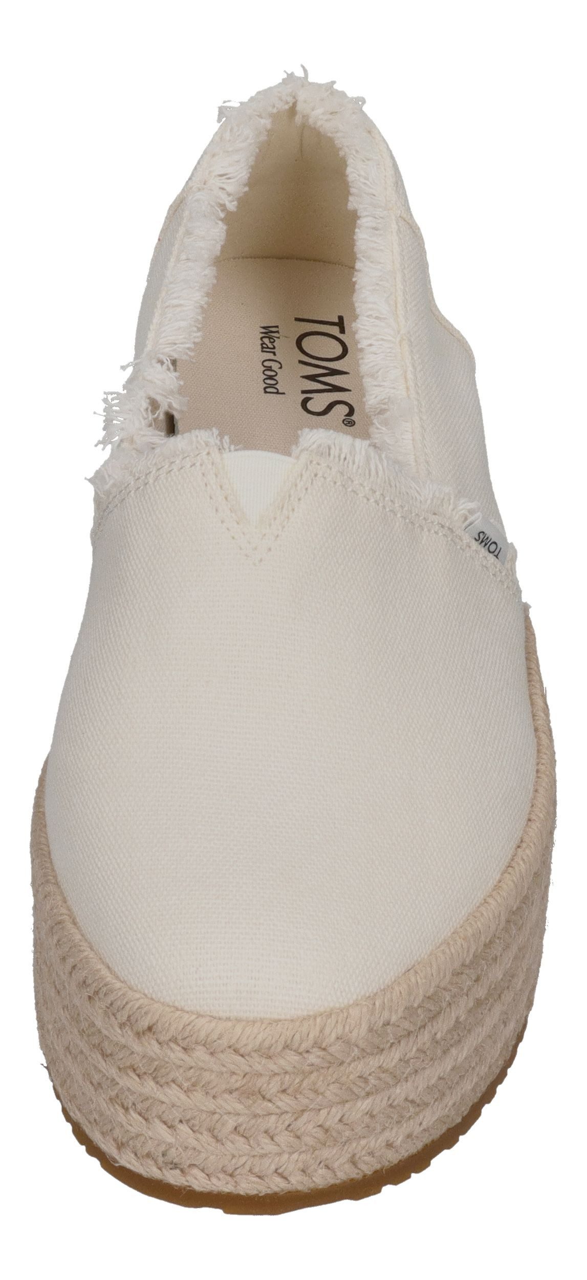 TOMS VALENCIA Espadrille White Canvas Fray – Bild 3 von 5