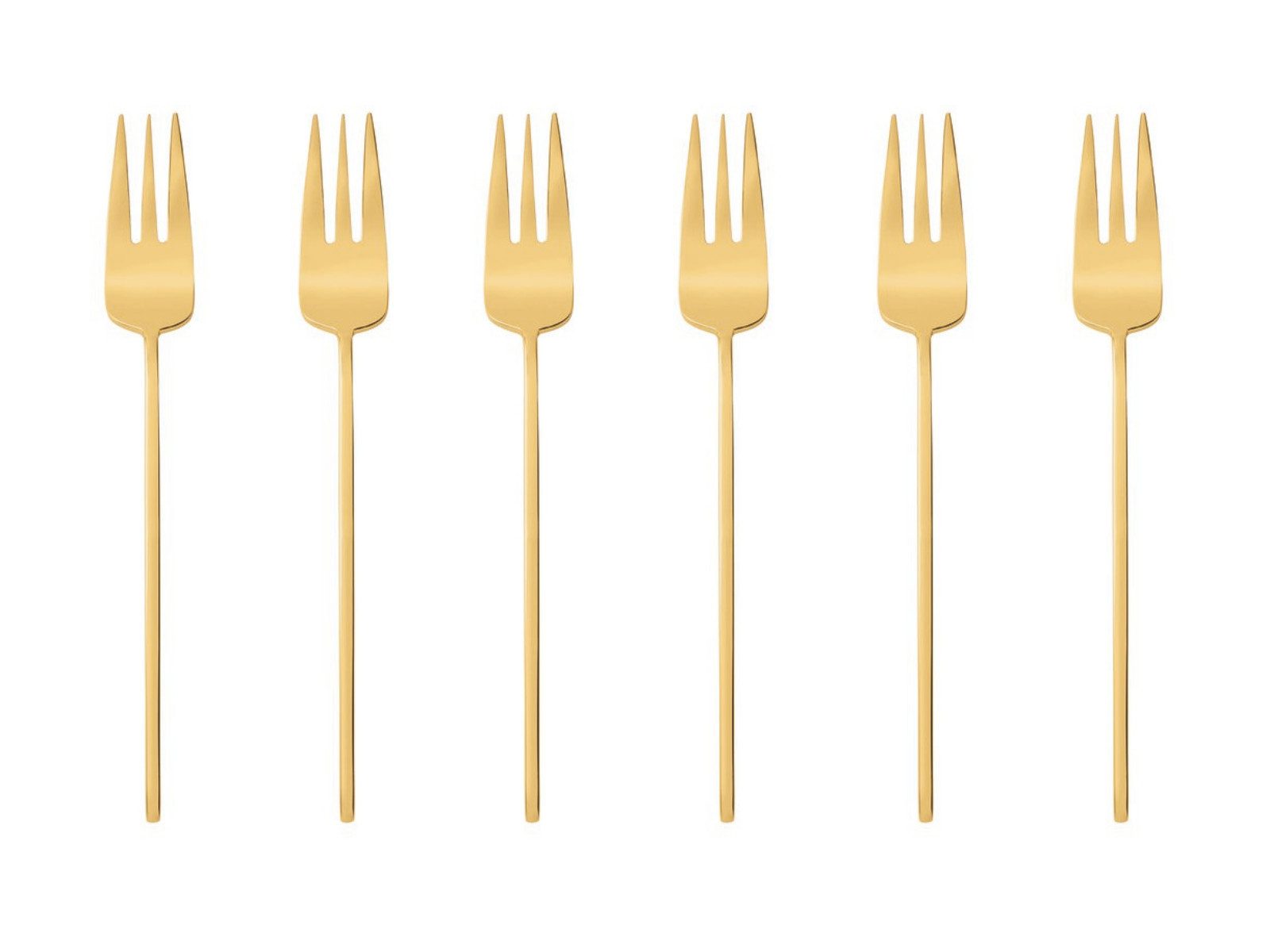 Rosenthal Besteck-Set 100 Kuchengabeln Set6 Edelstahl/PVD Gold, Edelstahl rostfrei