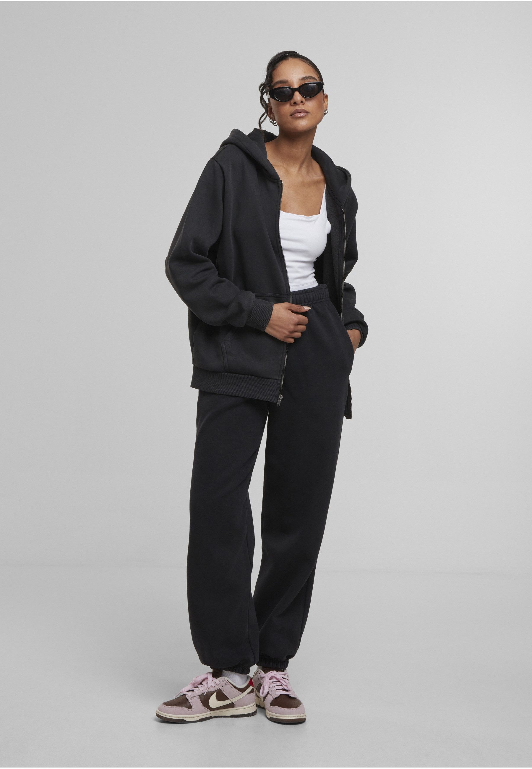 URBAN CLASSICS Sweatjacke Urban Classics Ladies Vintage Heavy Zip Hoody