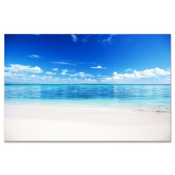 WallSpirit Leinwandbild "Strand und Meer" - XXL Wandbild, Leinwand geeignet für alle Wohnbereiche