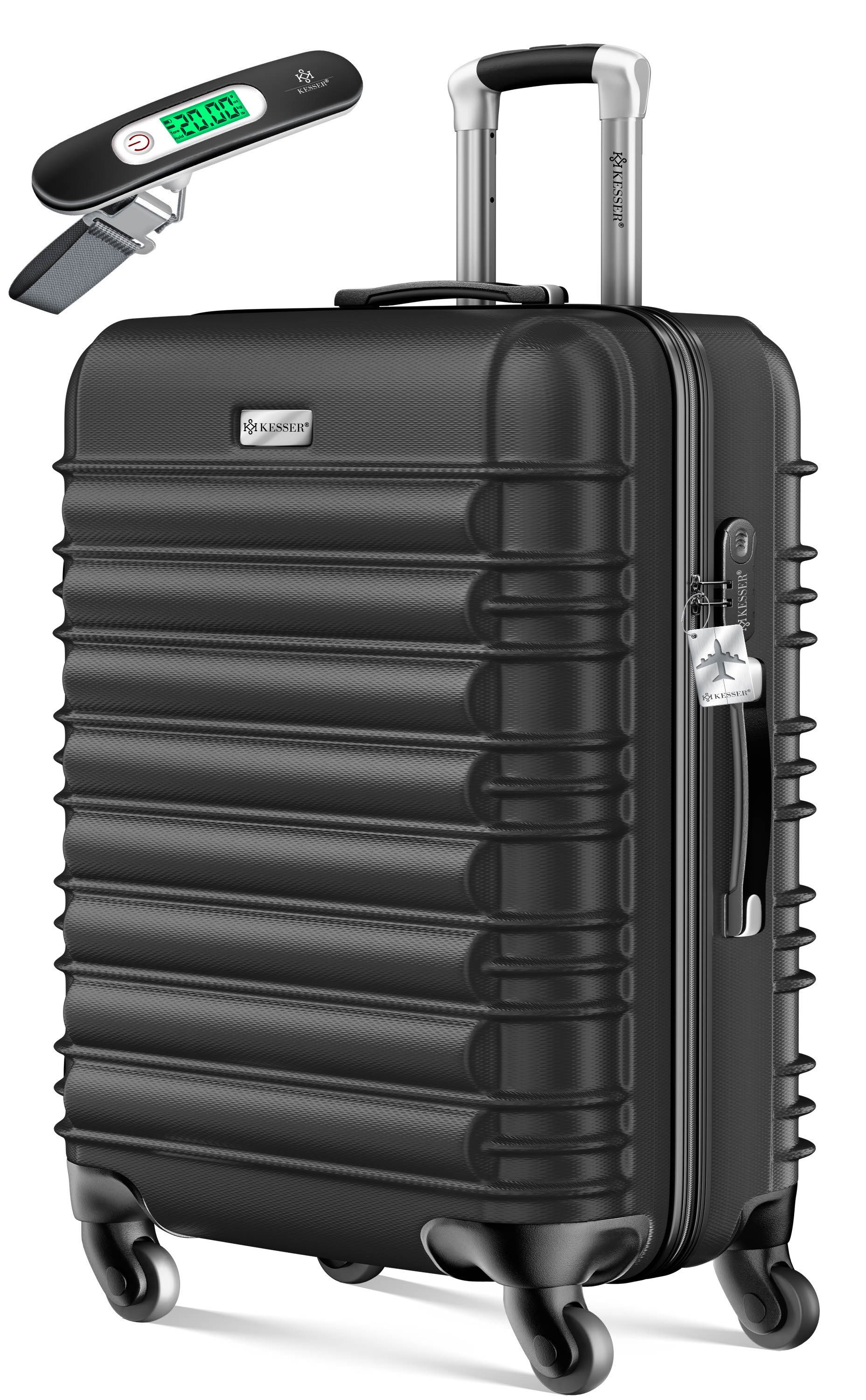 KESSER Hartschalen-Trolley Reisekoffer 84L Koffer Inkl. Kofferwaage + Gepäckanhänger, 4 Rollen, Rollkoffer ABS-Hartschale mit 4 Rollen, Zahlenschloss & Teleskopgriff