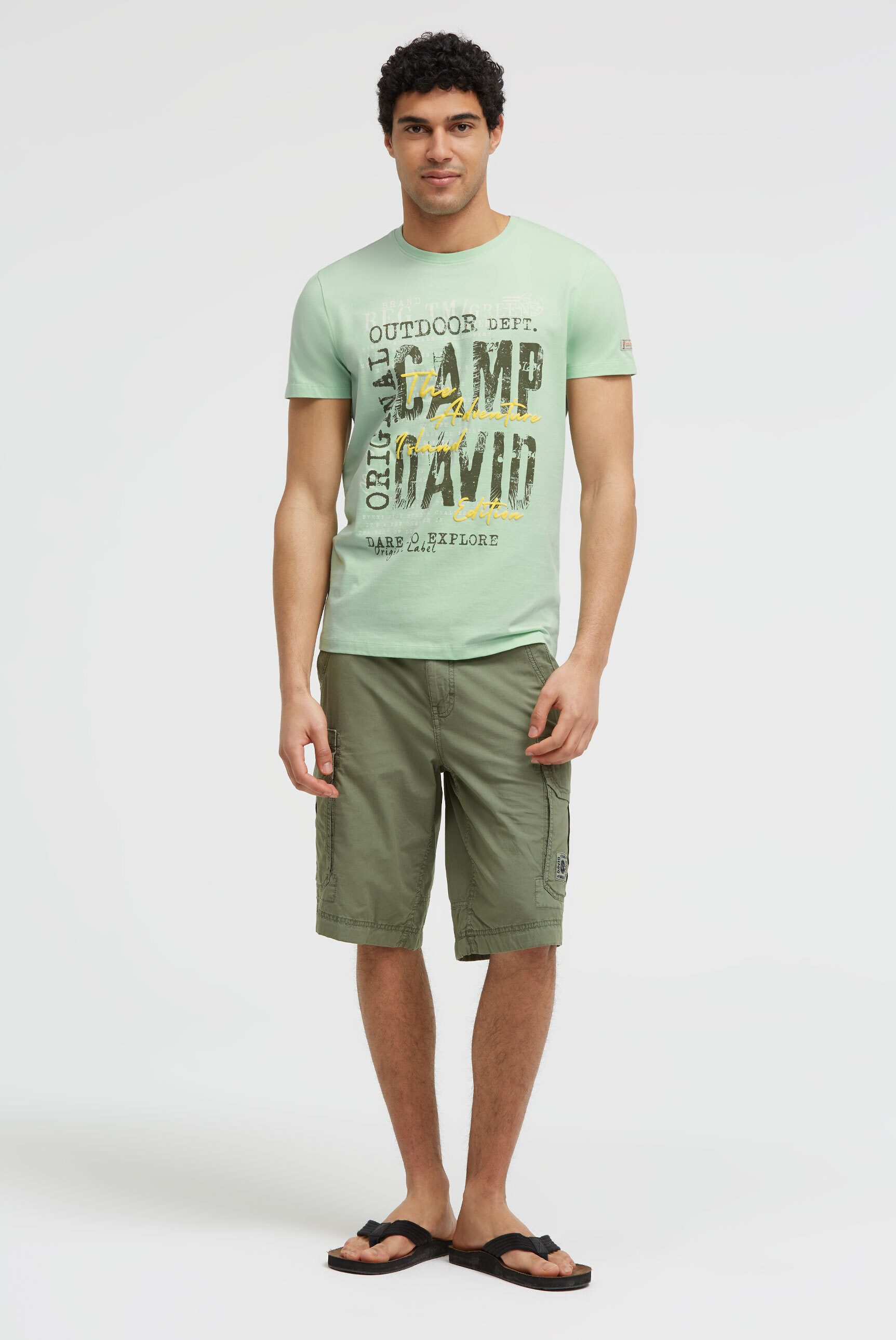 CAMP DAVID Rundhalsshirt mit Necktape