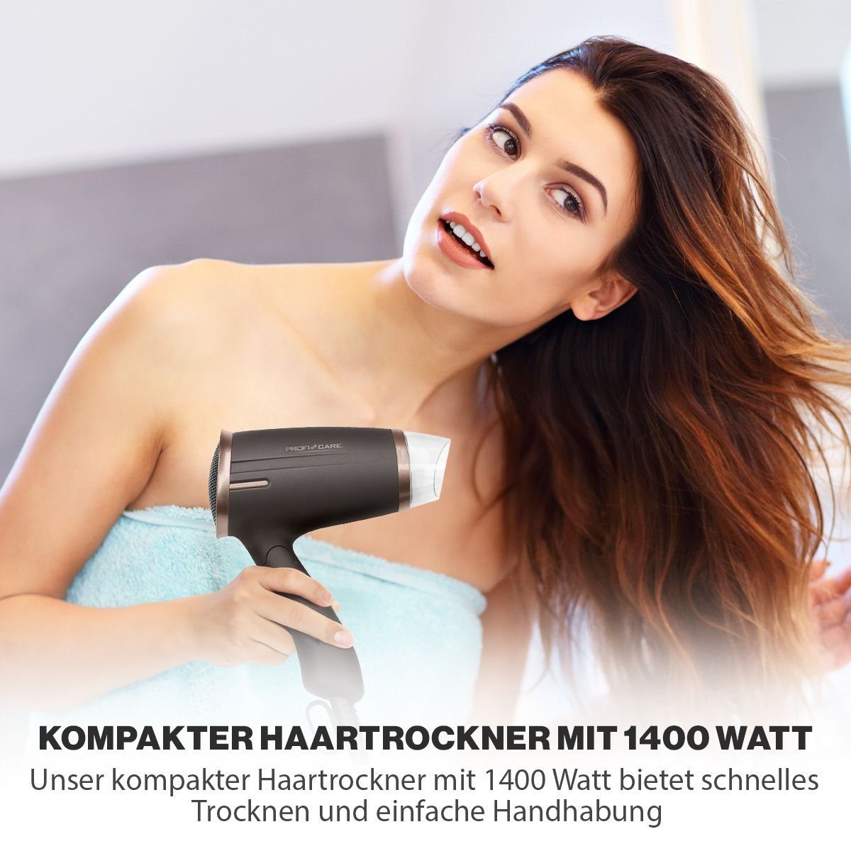 ProfiCare Haartrockner PC-HT Haartrockner 1400 kompakter 3009, 1400 mit W, Watt