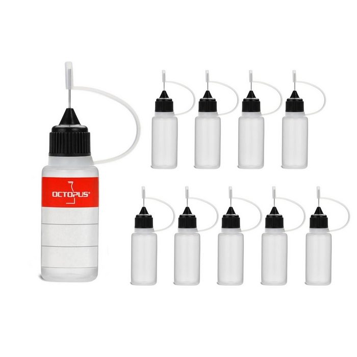 OCTOPUS Kanister 10 Plastikflaschen 10 ml aus LDPE G14 Tropfverschluss mit Nadelkappe (10 St)