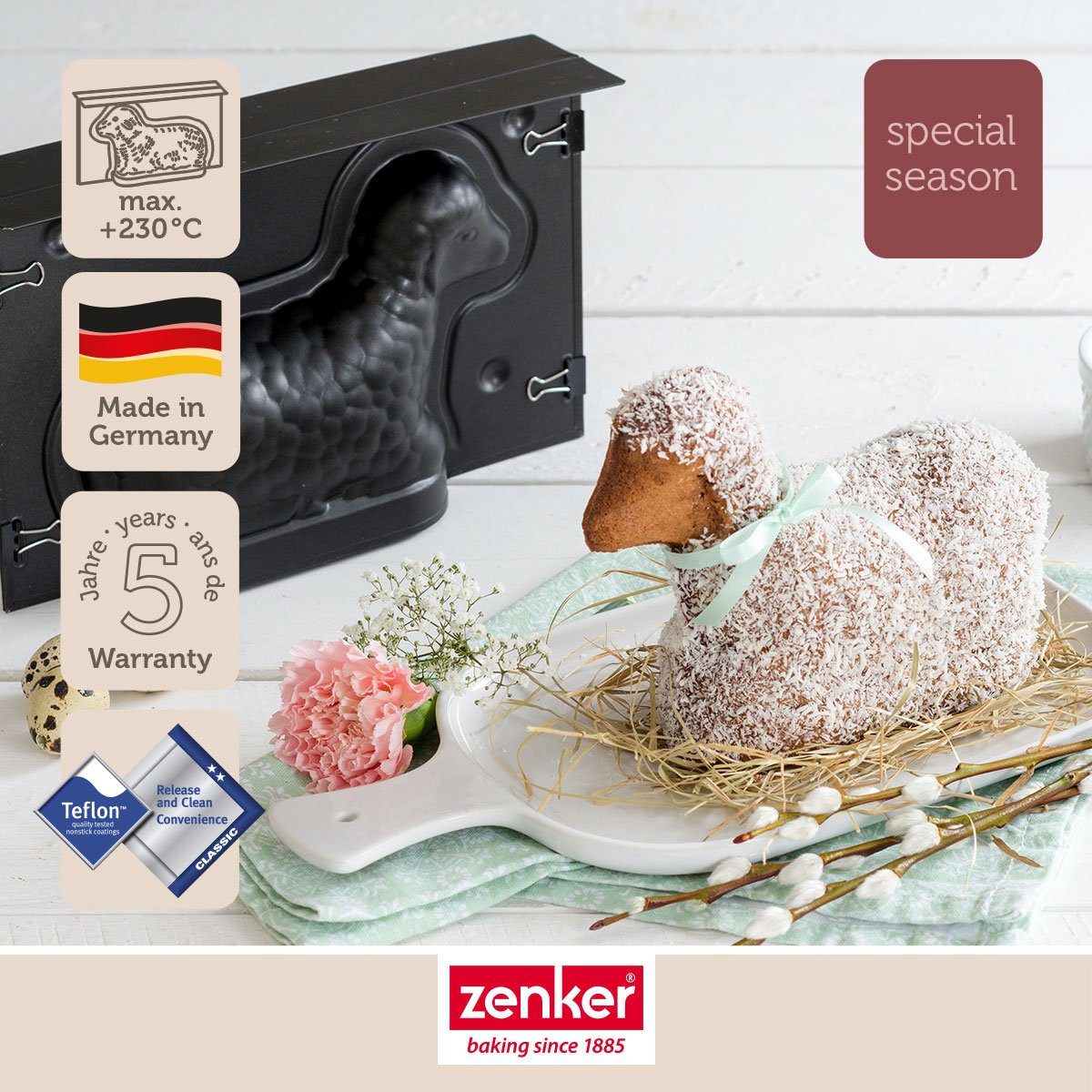 Zenker Backform Mini-Osterlammform