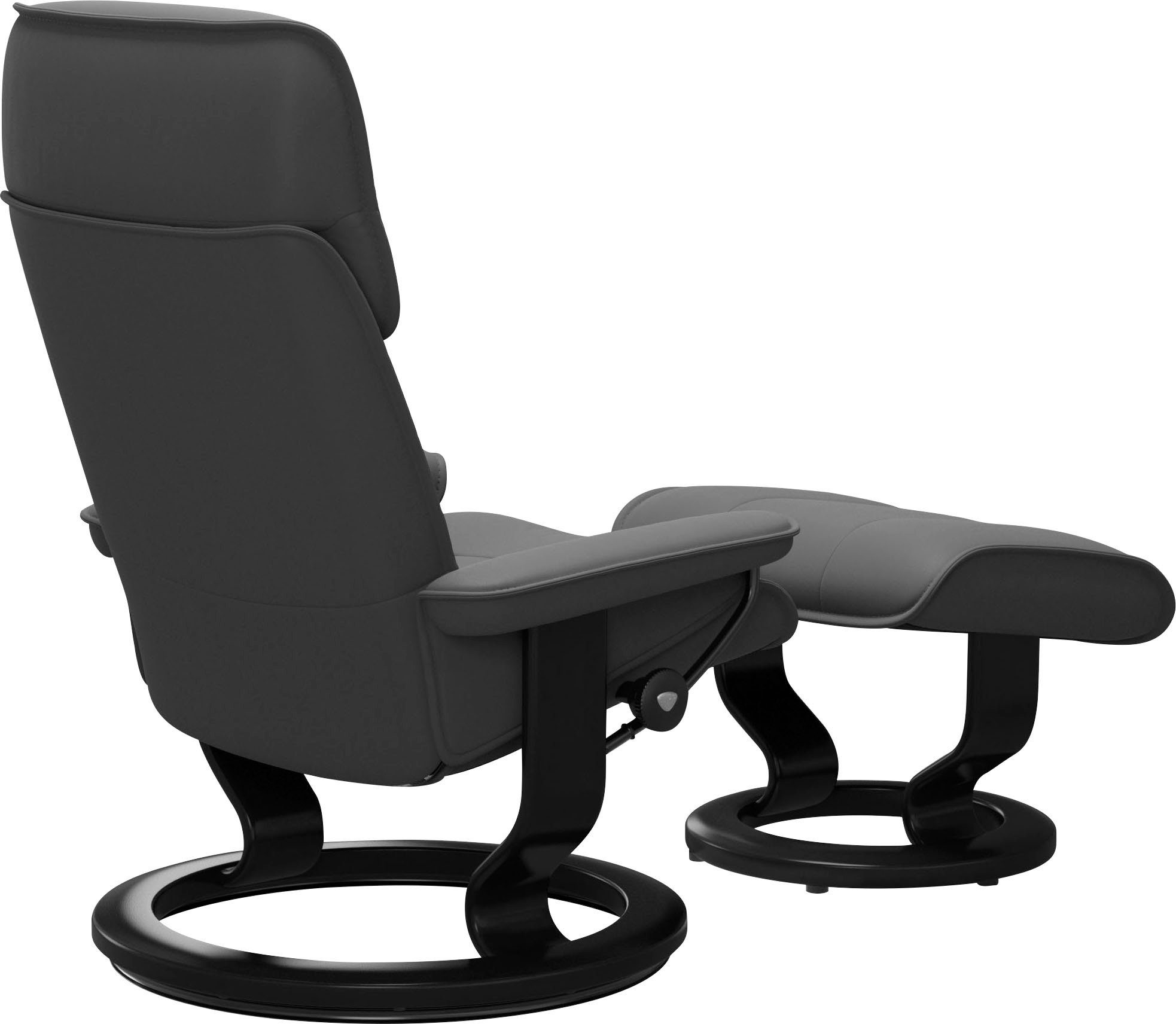 Stressless® Relaxsessel Admiral (Set, Relaxsessel inkl. Hocker), mit Classic Base, Größe M & L, Gestell Schwarz