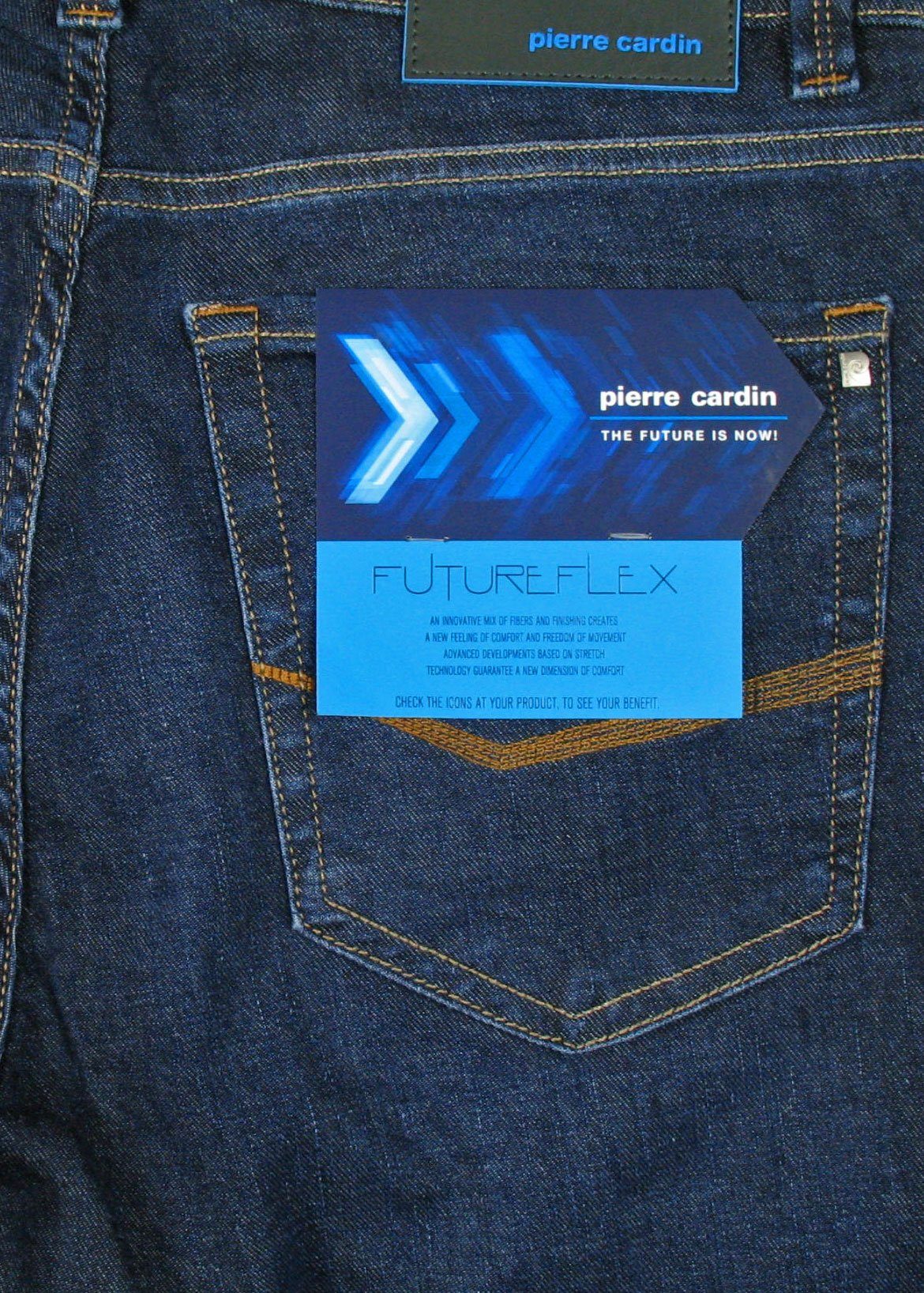 Pierre Cardin Denim Rinse Stretch Lyon Wash Navy Tapered Futureflex 5-Pocket-Jeans