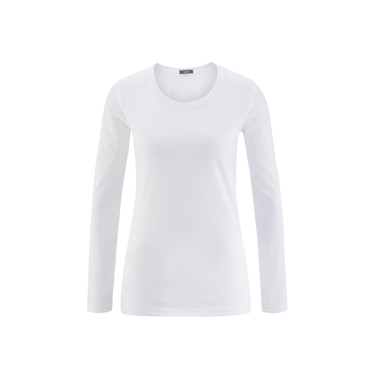 taillierter LIVING Femininer, Schnitt FIONA leicht Langarmshirt CRAFTS White
