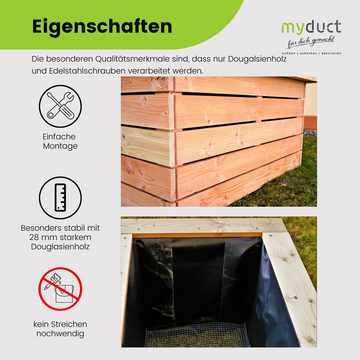 myduct Hochbeet modern, aus Douglasie