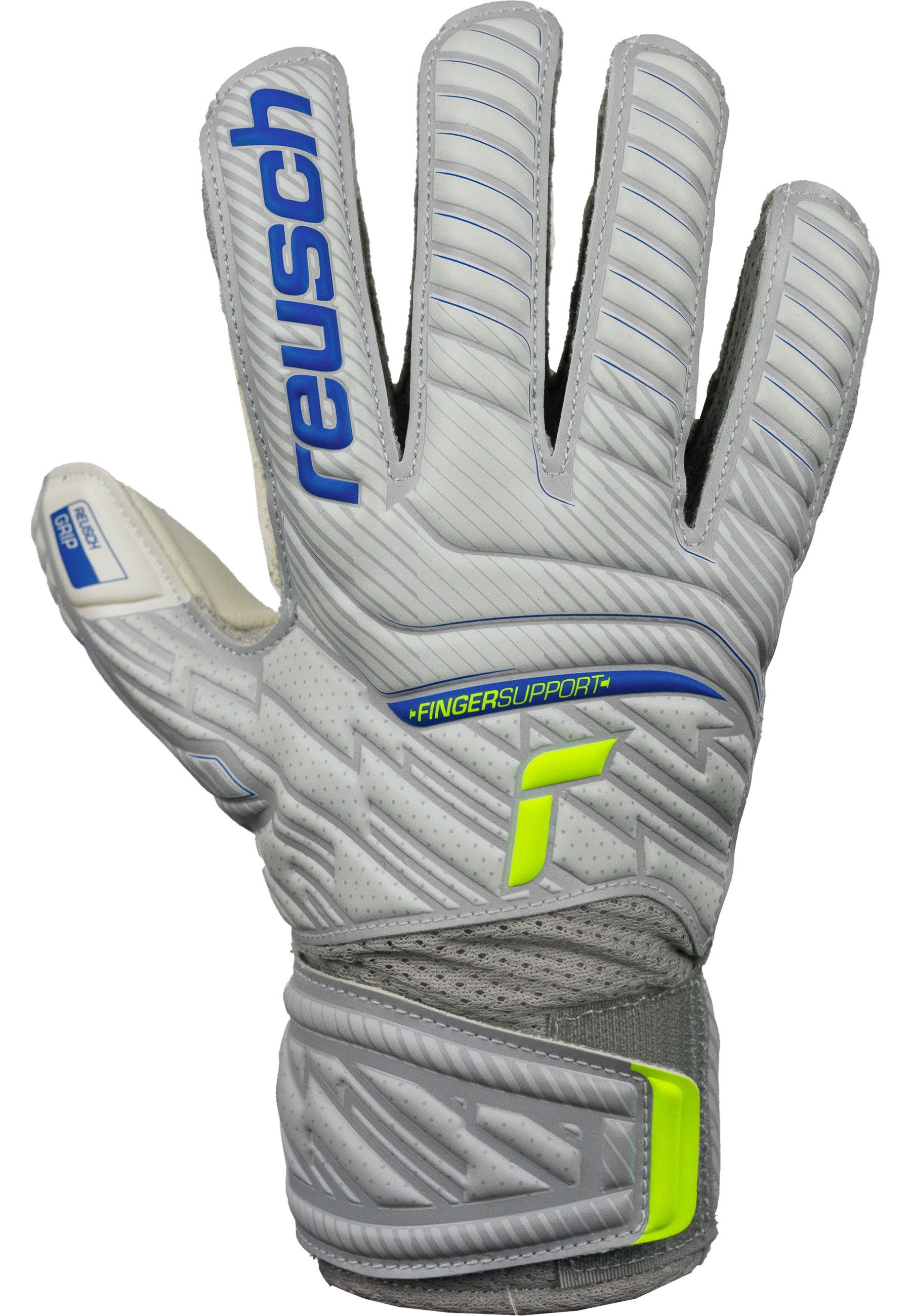Reusch Torwarthandschuhe Attrakt Grip Finger Junior für alle Spielfeldoberflächen