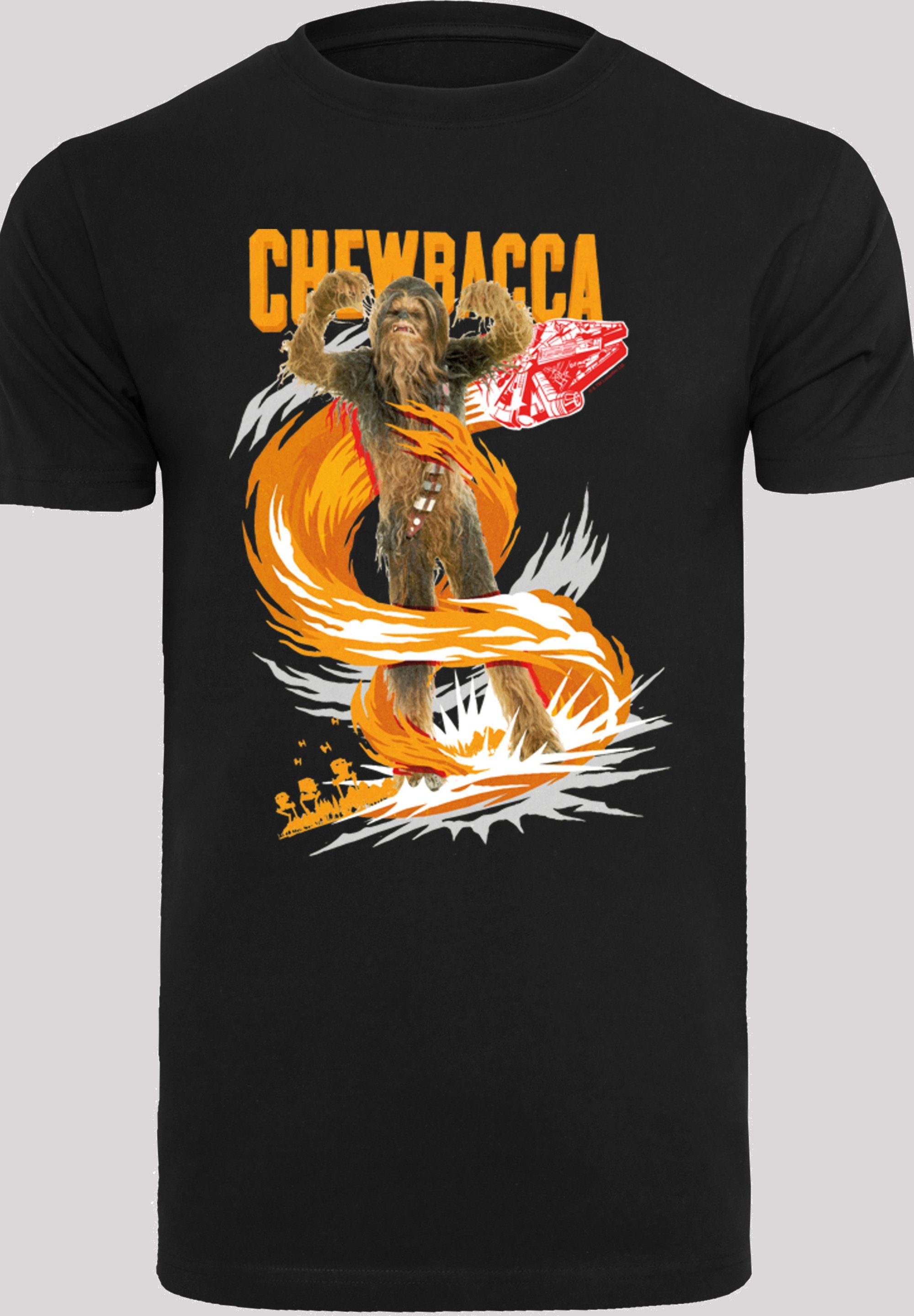 F4NT4STIC Kurzarmshirt Herren Star Wars Chewbacca Gigantic with T-Shirt Round Neck (1-tlg) black