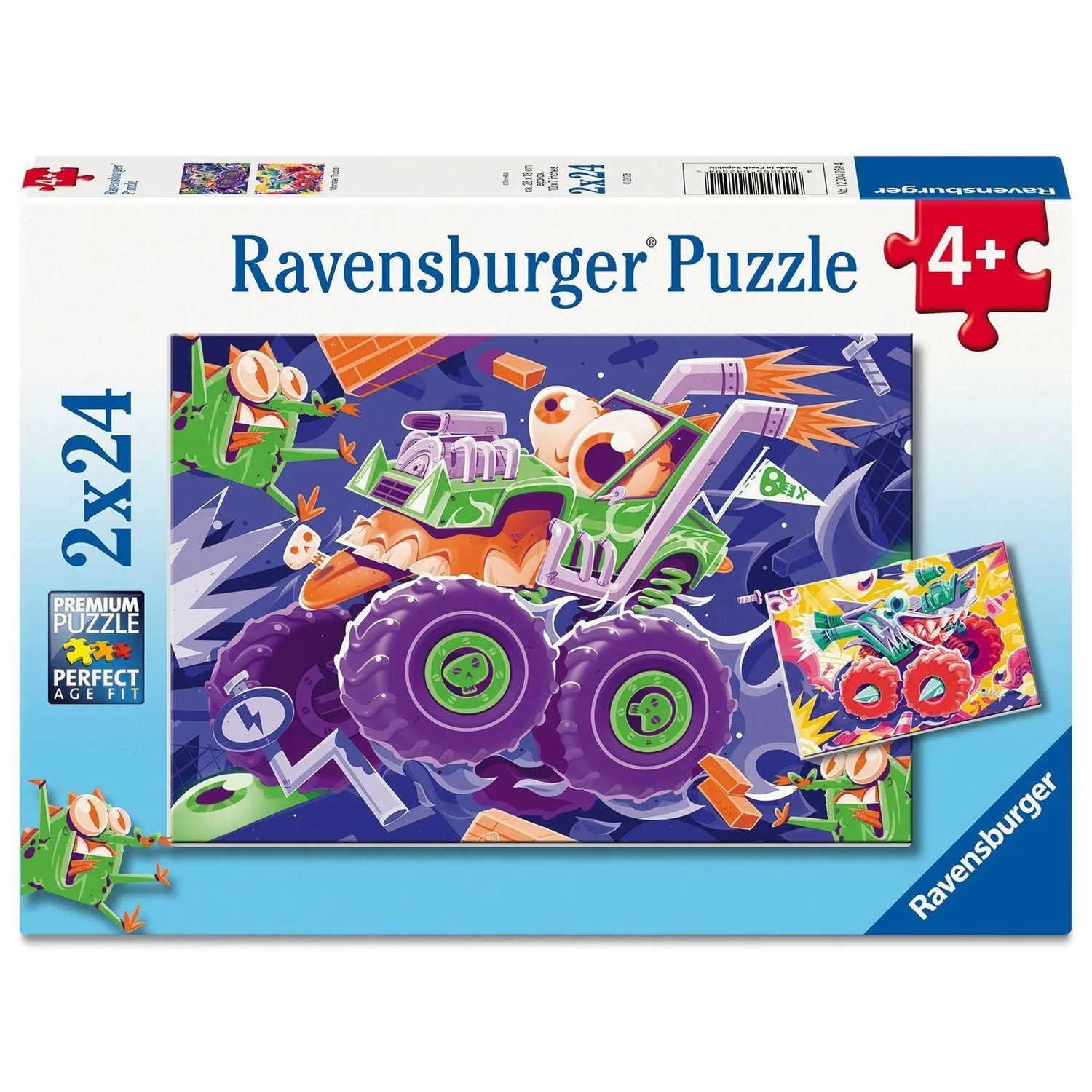 Ravensburger Puzzle Kinderpuzzle 2x24 Teile - Monster Trucks, 24 Puzzleteile