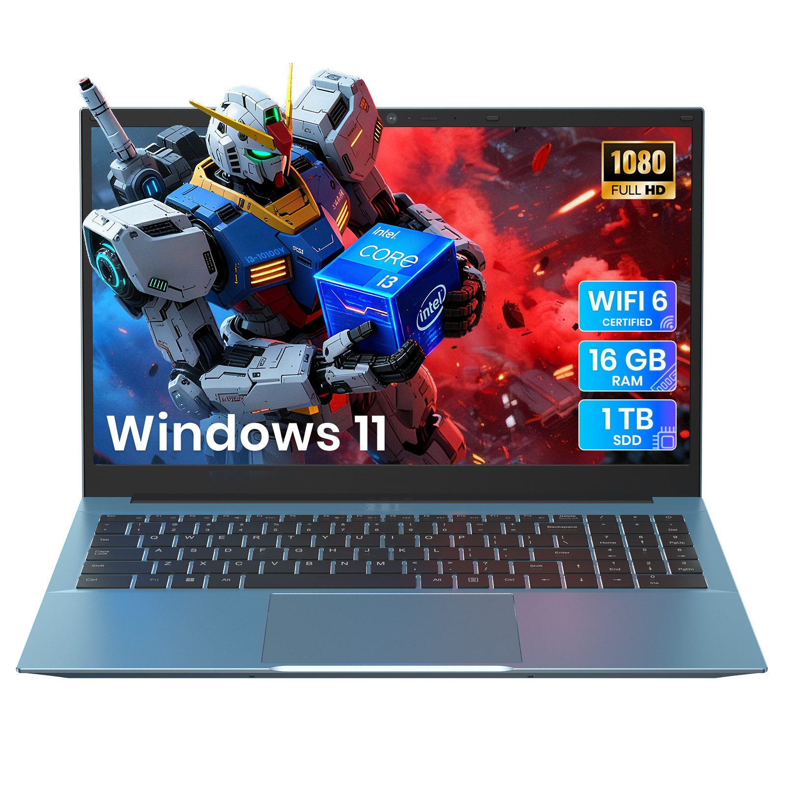 Jumper 15.6 Zoll FHD IPS Laptop Intel Core i3 16 GB RAM, 1TB SSD Notebook Notebook (Nur Maus, Intel® UHD Graphics, 16 GB, 512 GB SSD)