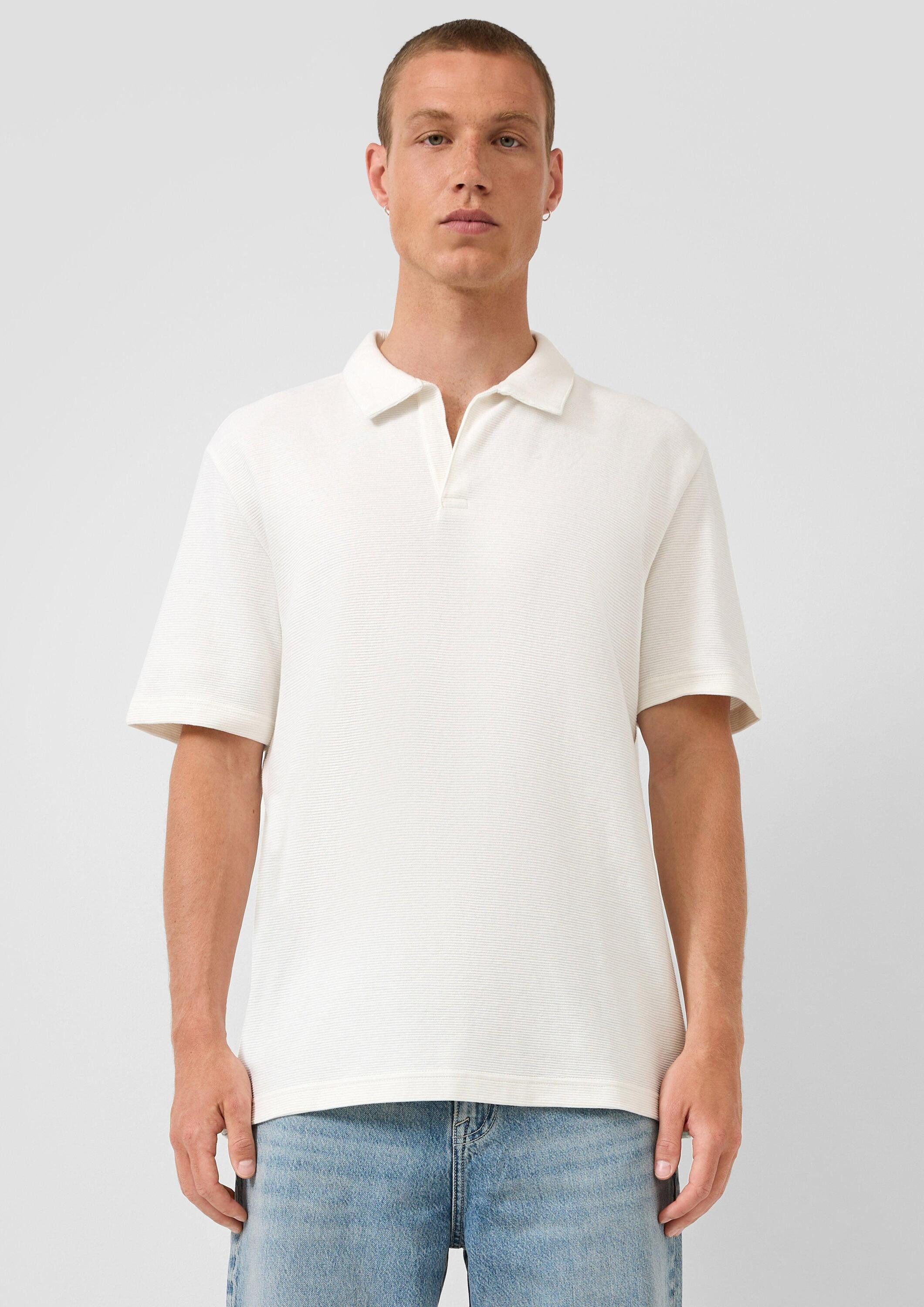 QS Kurzarmshirt Polo-Shirt Poloshirt mit Struktur