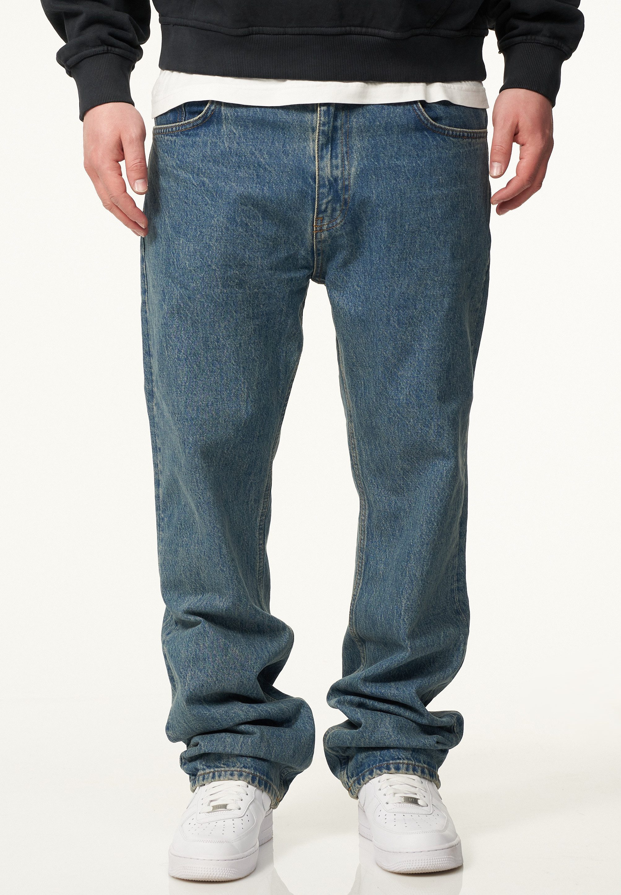 DAILY COTTON Straight-Jeans DCSILAO Herren Lange Hose Jeans Straight-Fit günstig online kaufen