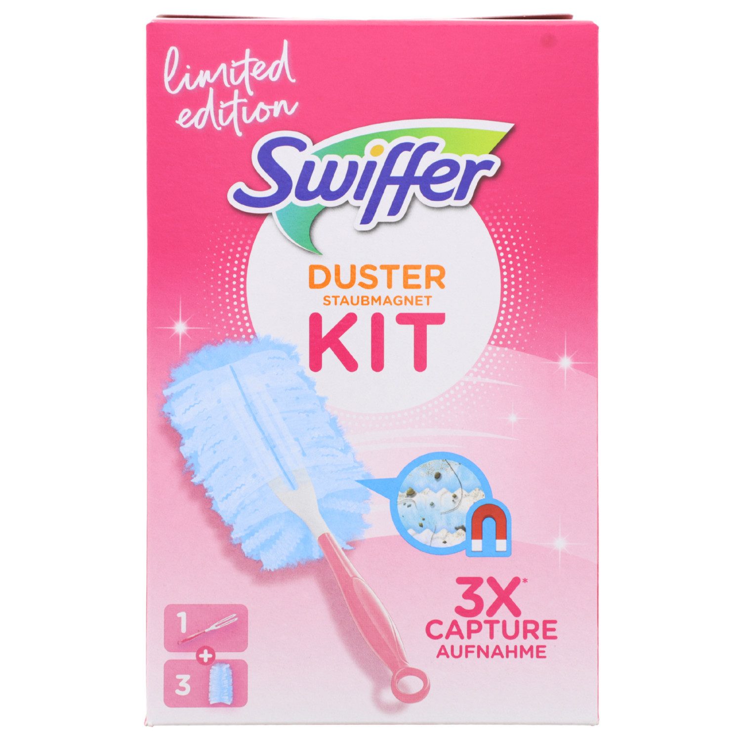 Swiffer Staubwedel Swiffer Staubmagnet KIT Limited Edition in Pink Staubwedel Handgriff &