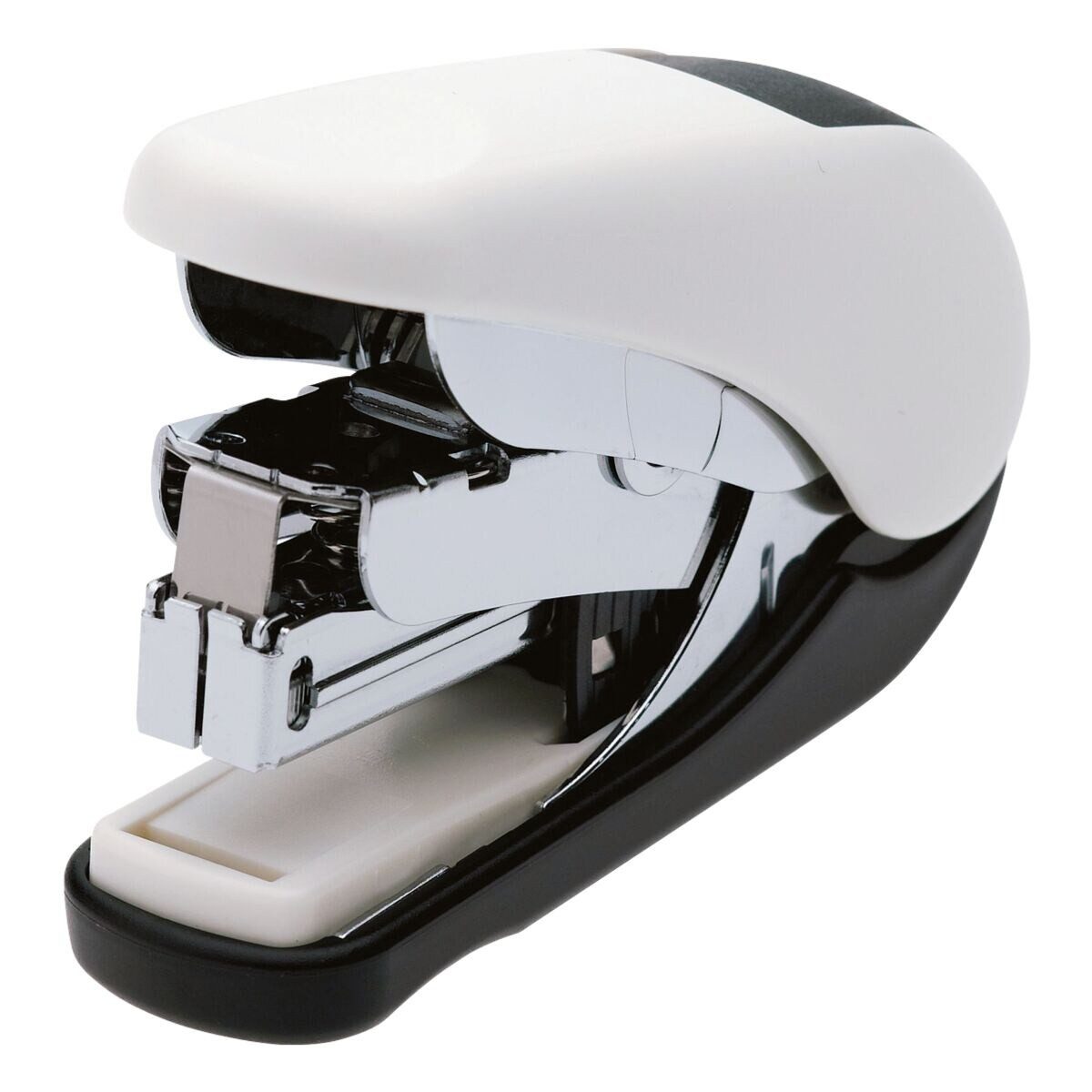 PLUS JAPAN Heftgerät ST-10V, Mini-Tacker mit Flat-Clinch-Technologie und integriertem Entklammerer