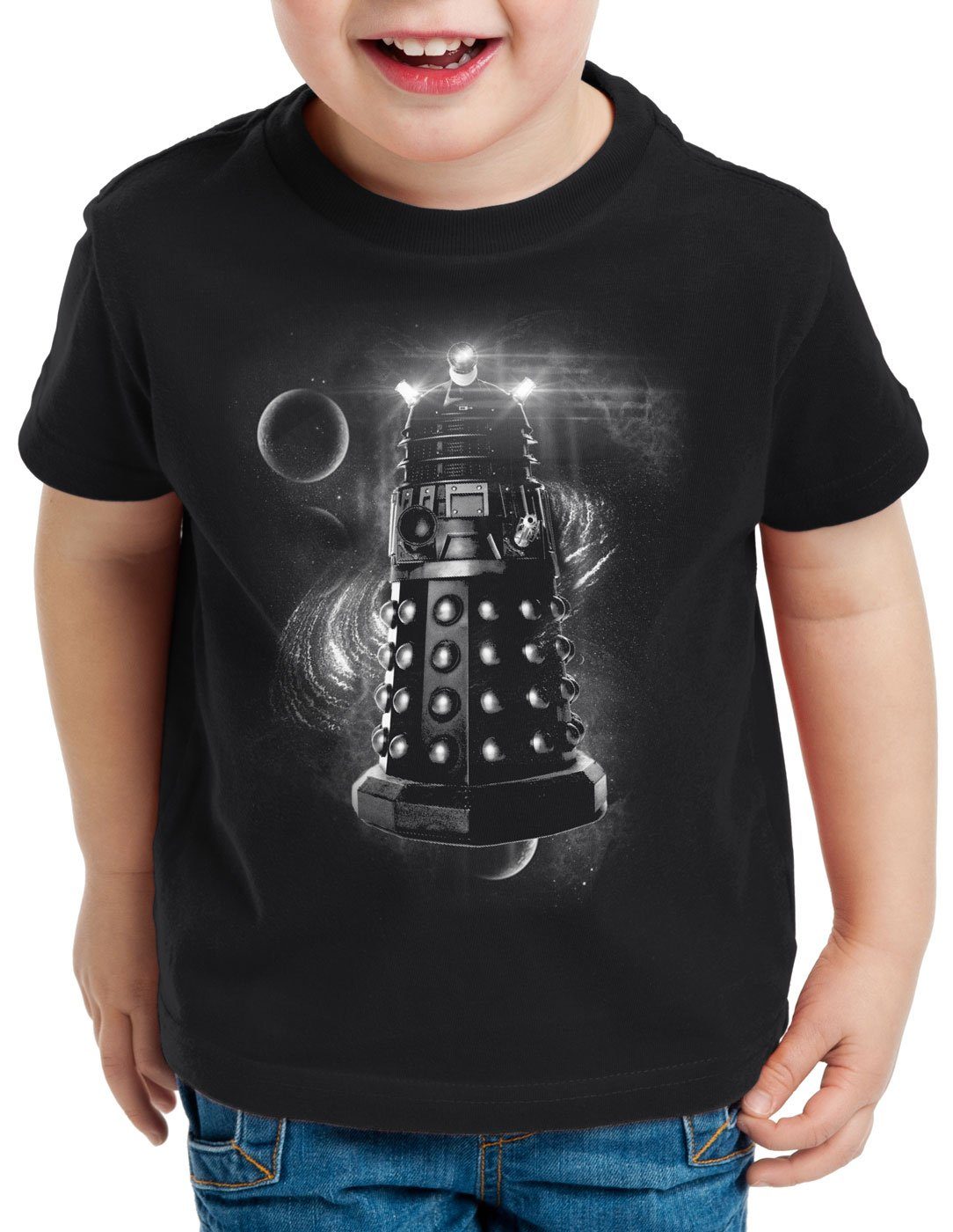 zeitreise serie T-Shirt polizei style3 Print-Shirt Exterminate notrufzelle Kinder