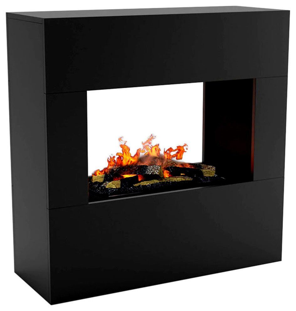 GLOW FIRE Elektrokamin »Goethe«, Wasserdampfkamin mit 3D Feuer mit integriertem Knistereffekt schwarz