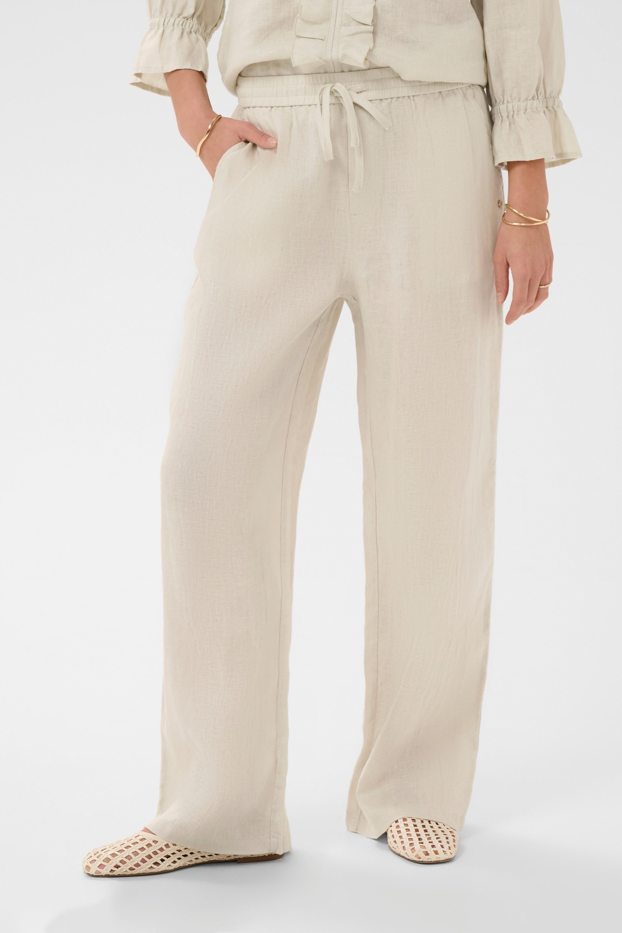 Cream Stoffhose Casual Hose CRBellis