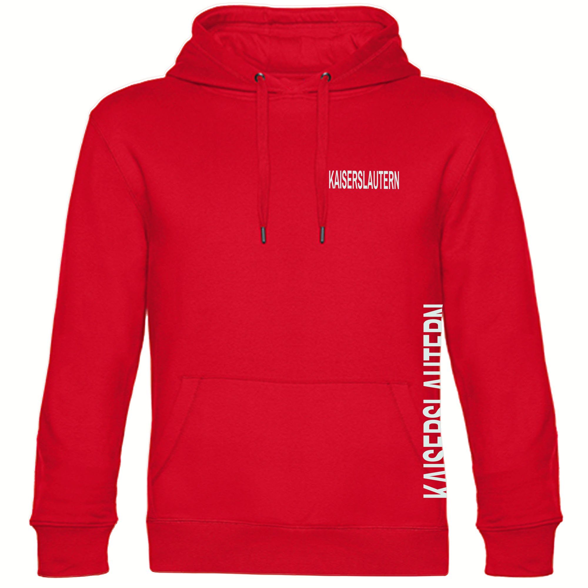 multifanshop Kapuzensweatshirt Kaiserslautern - Brust & Seite - Pullover