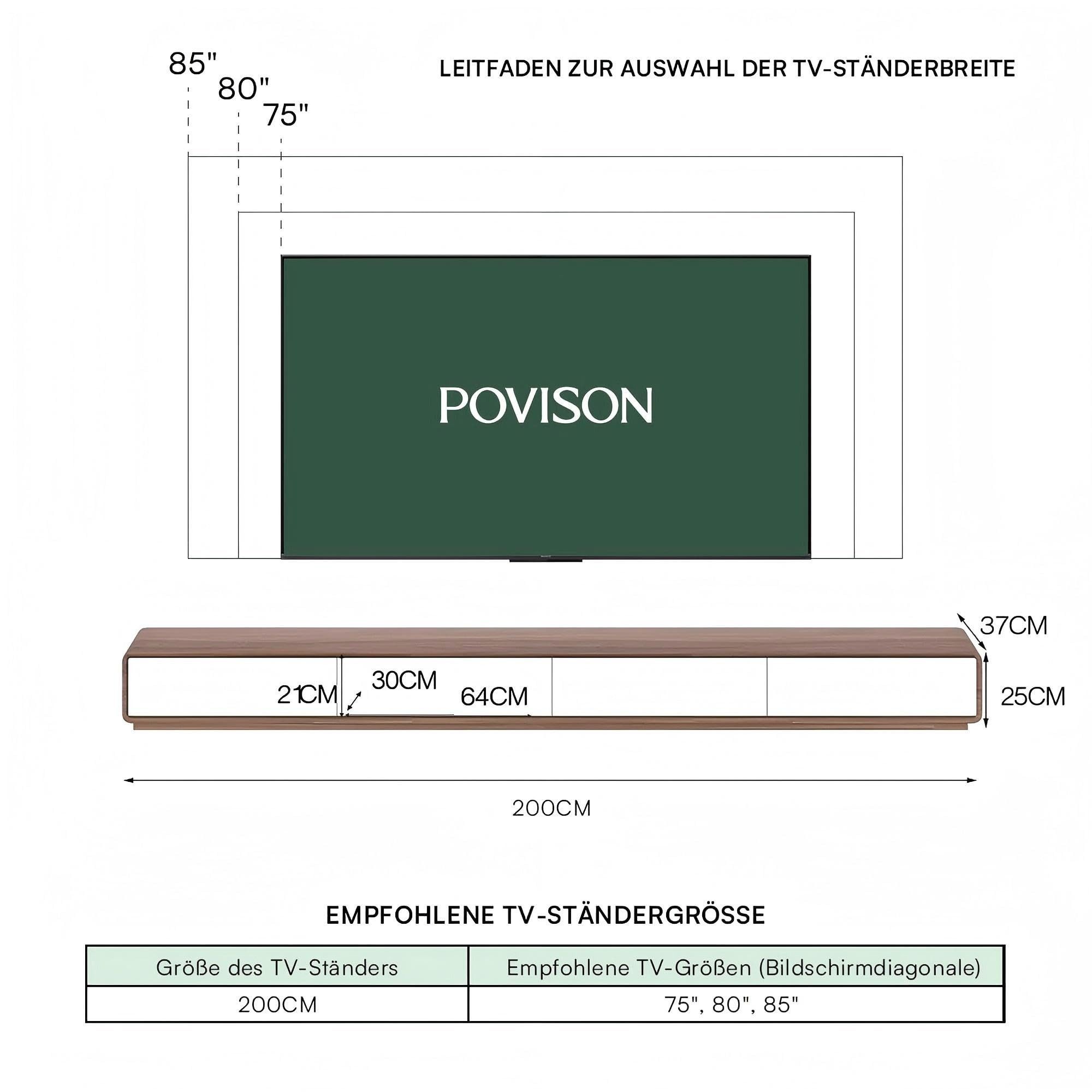 POVISON TV-Schrank Minimalistischer schwebender TV-Schrank 200 günstig online kaufen