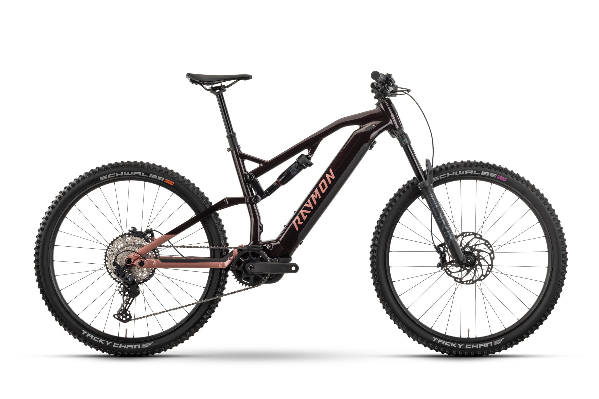 R Raymon E-Bike Mountainbike Raymon Trailray 150 Pro, 12 Gang Shimano Shimano SLX, RD-M7100, Shadow Plus, 12-S Schaltwerk, Mittelmotor, (Akku, Akkuschlüssel, Ladegerät), E-Bike Trail, Cross, enduro, Straße