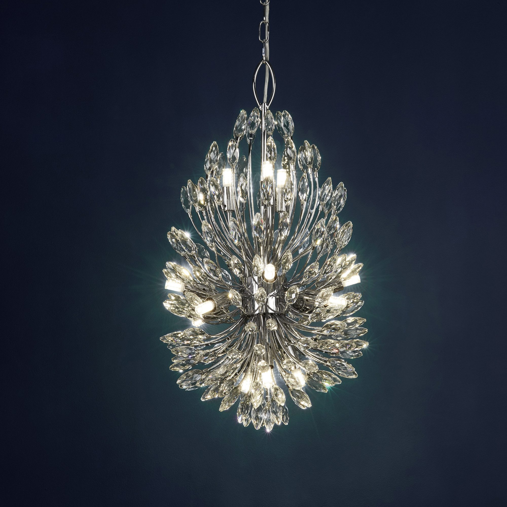 Searchlight Hängeleuchte Hängeleuchte Peacock, 14-flammig, ohne Leuchtmittel, Glamourös