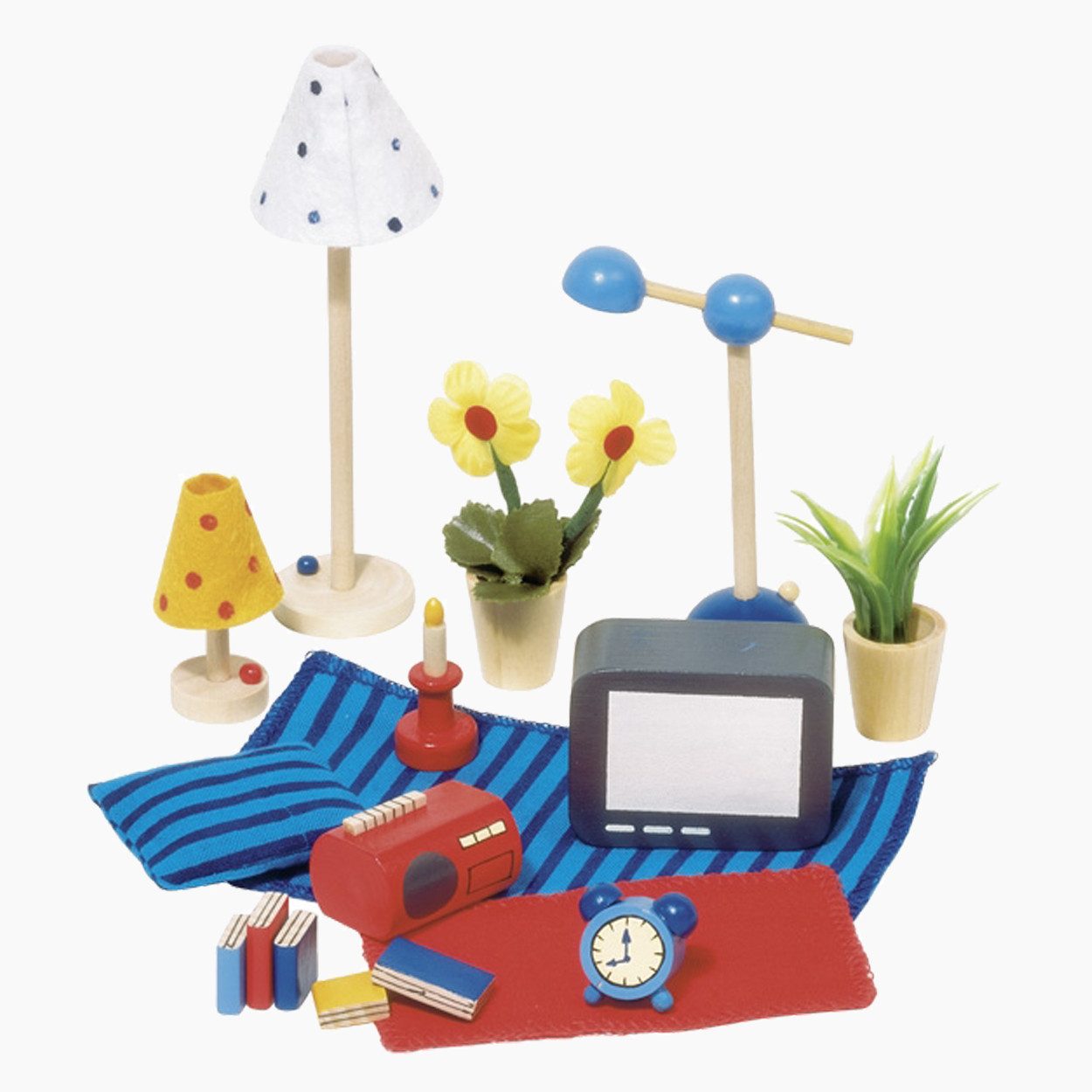 goki Puppenhausmöbel Accessoires Wohn- und Schlafzimmer (packung, 17tlg., s günstig online kaufen