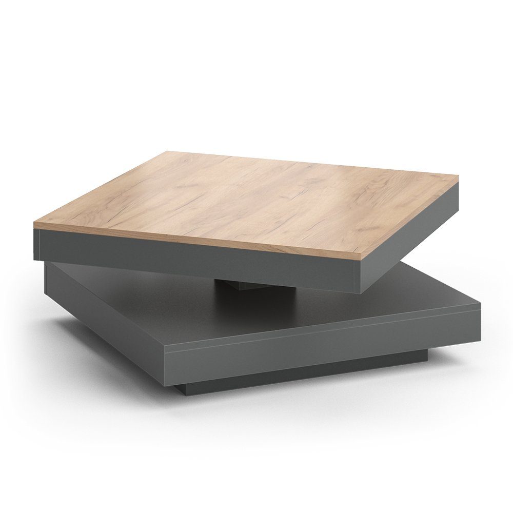 Vicco Couchtisch Elias, Anthrazit/Goldkraft Eiche, 70 günstig online kaufen