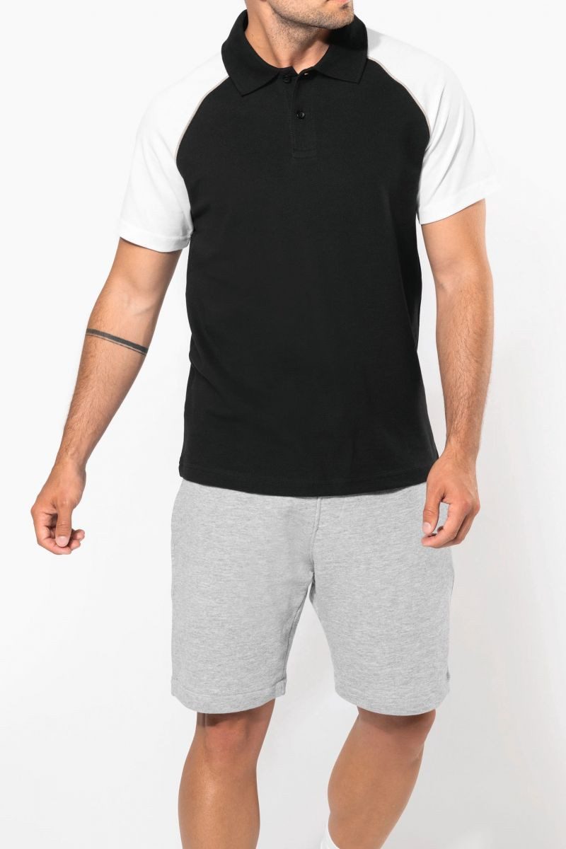 Kariban Poloshirt Herren Baseball Kurzarm Poloshirt