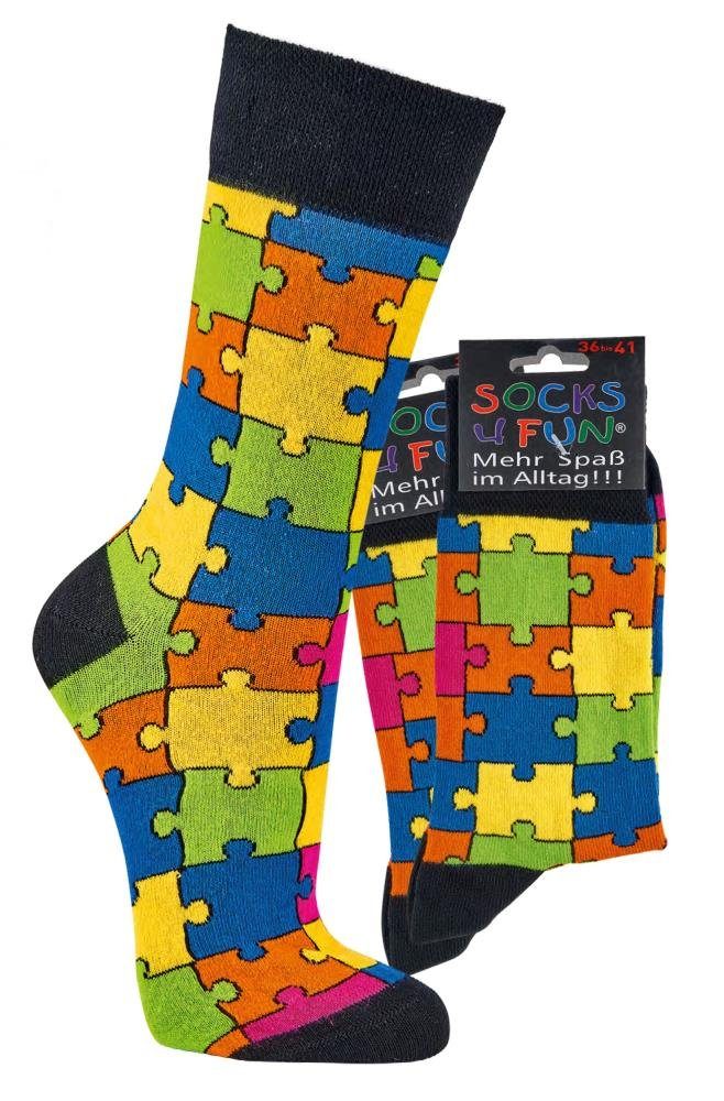 Socks 4 Fun Freizeitsocken Шкарпетки Puzzle (2-Paar)
