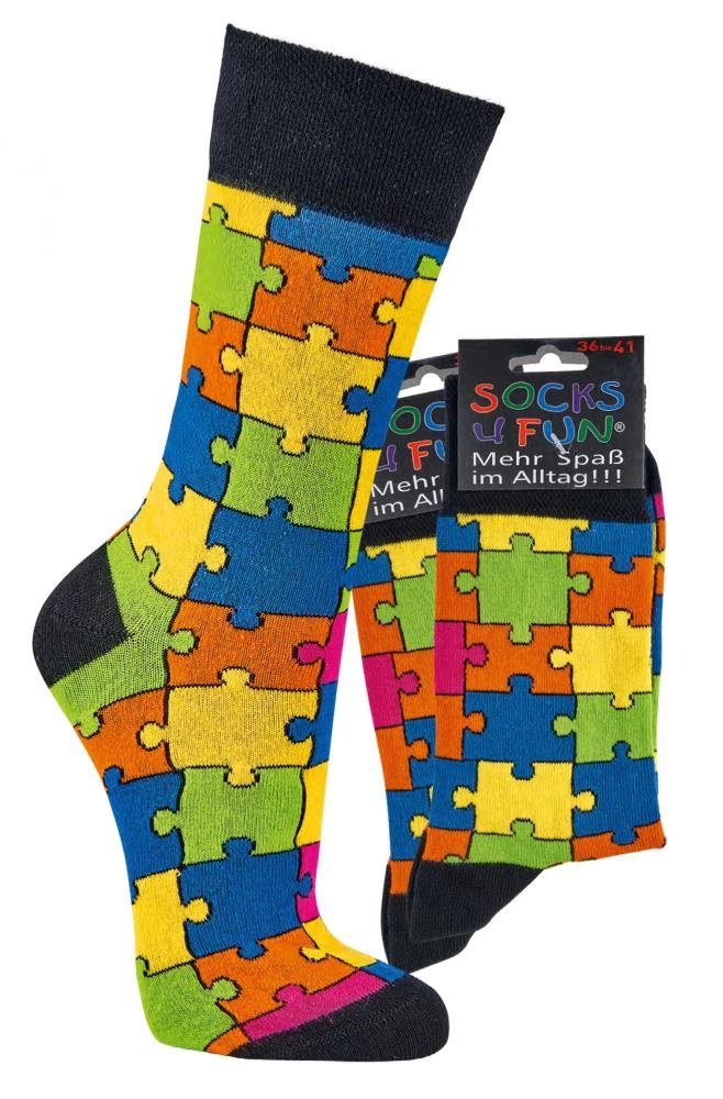 Socks 4 Fun Freizeitsocken Носки Puzzle (2-Paar)