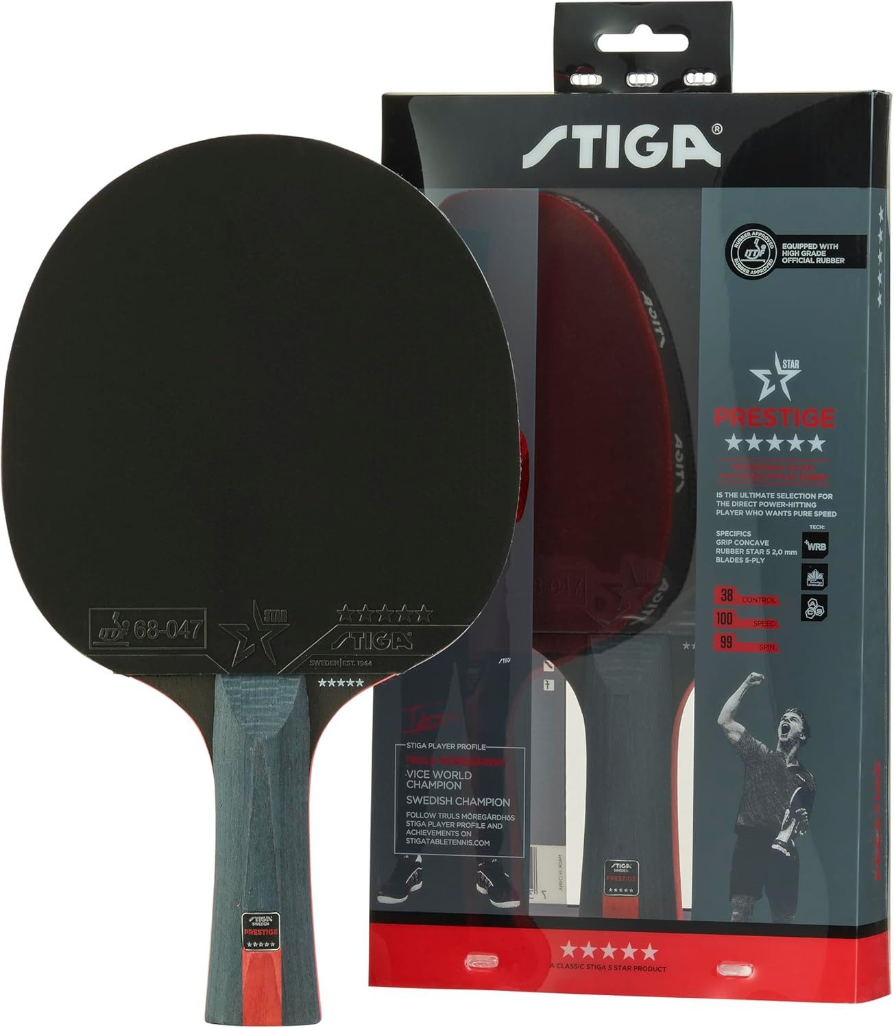 STIGA Tischtennisschläger STIGA Prestige 5-Star Table Tennis Racket Tischtennis Schläger