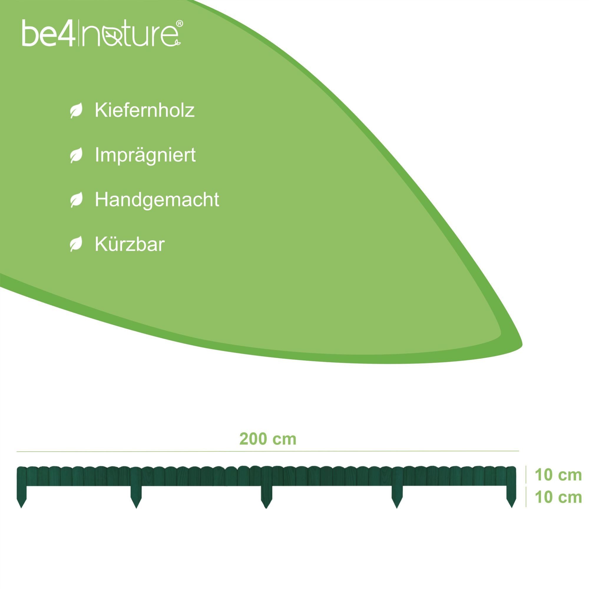 be4nature Palisade Rollborder Flexibler Holzzaun aus günstig online kaufen