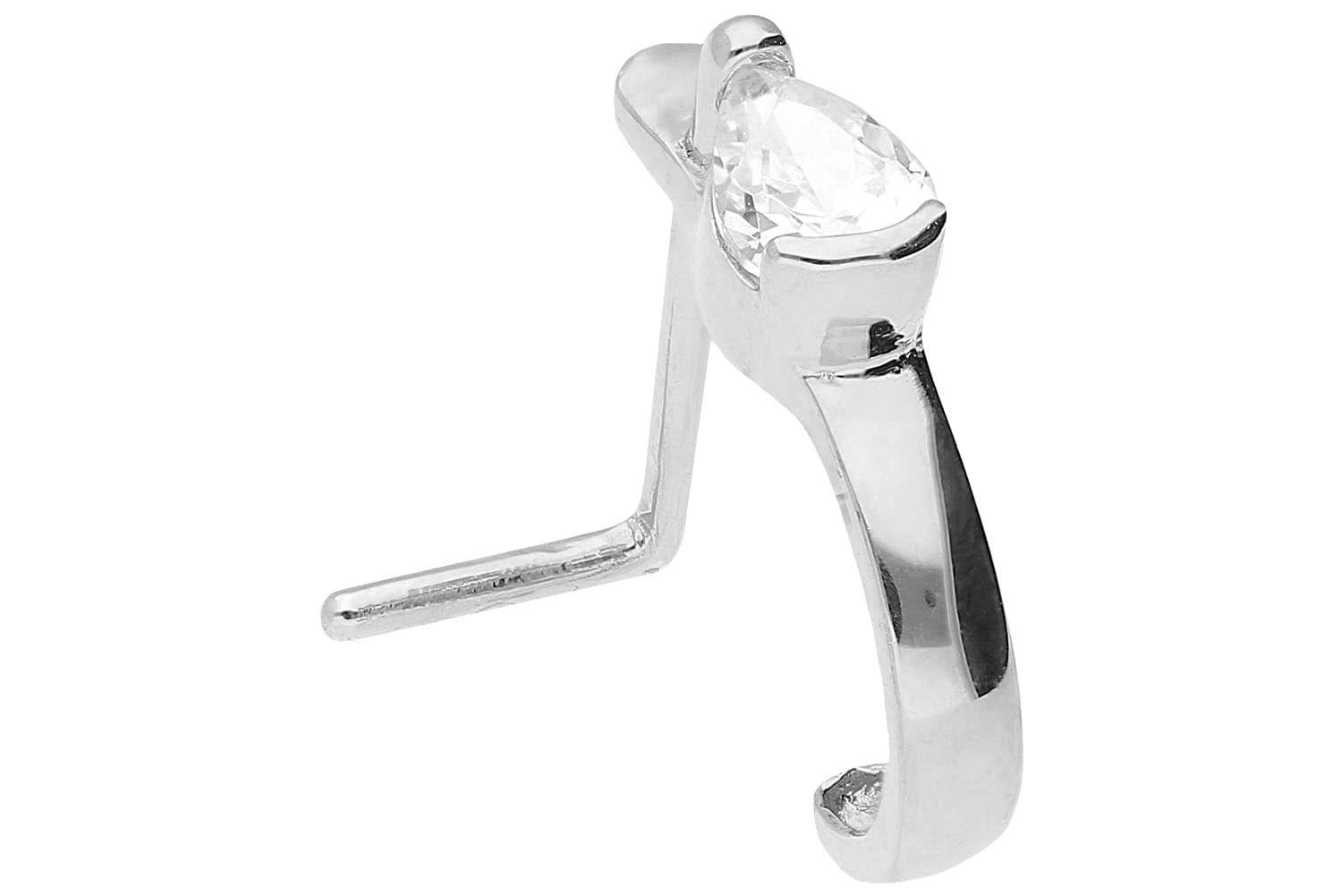 PIERCINGLINE Nasenpiercing Chirurgenstahl Nasenstecker KRISTALLTROPFEN (Nasenstecker, 1-tlg)
