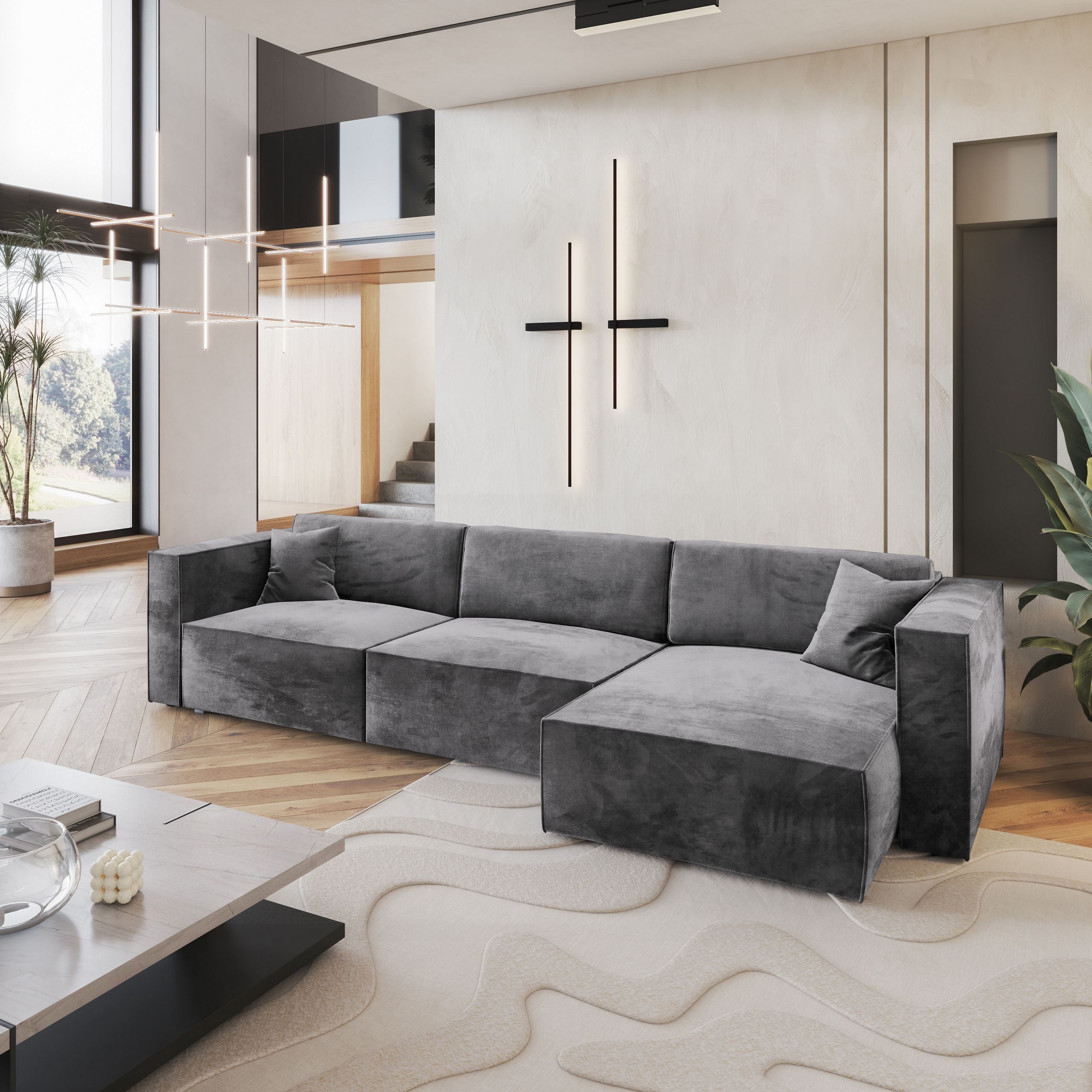 Masseno Ecksofa TOLMO mit Schlaffunktion L-Form, Sofa mit Bettkasten günstig online kaufen