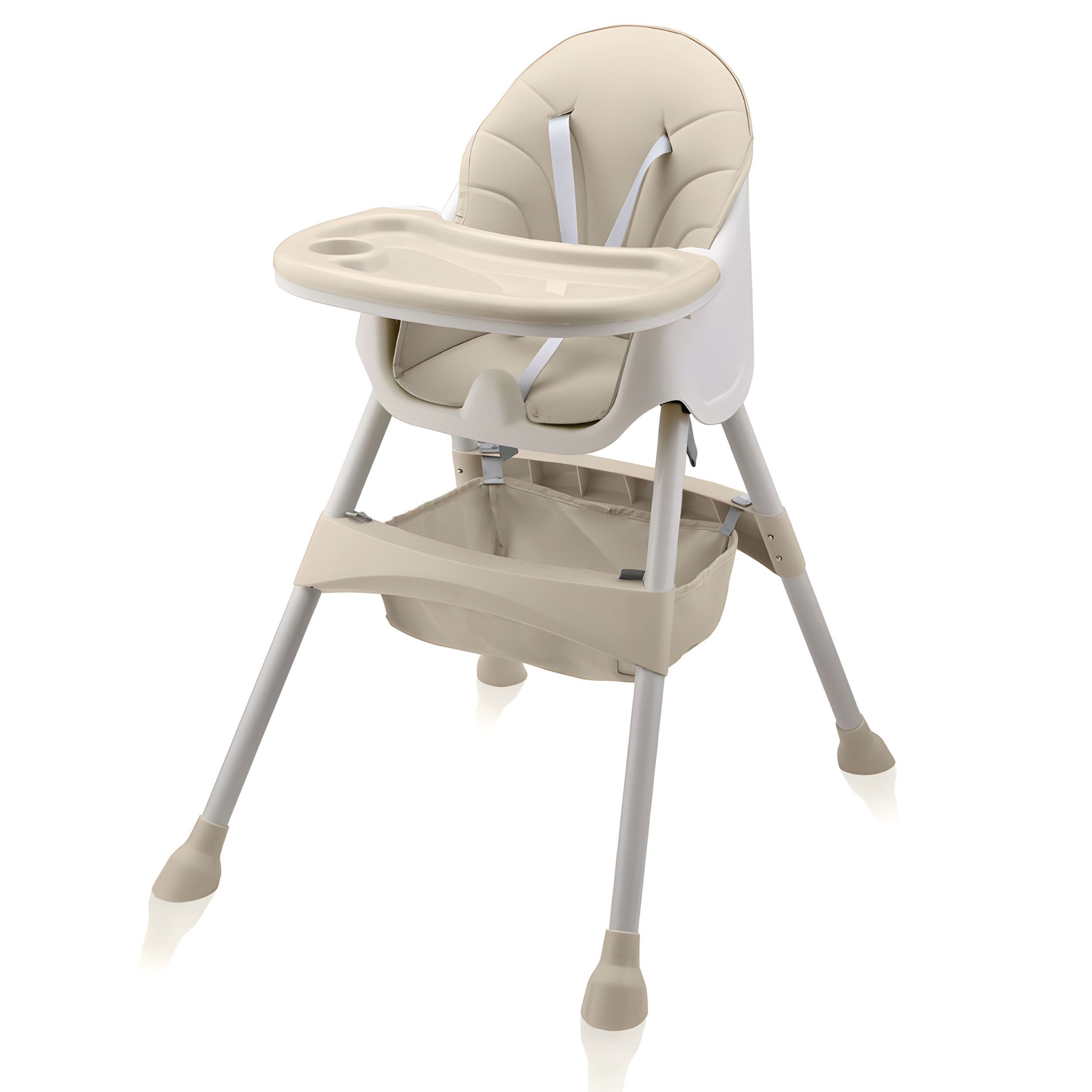Baby Vivo Hochstuhl Design 2in1 Kinderhochstuhl - Oscar in Beige günstig online kaufen