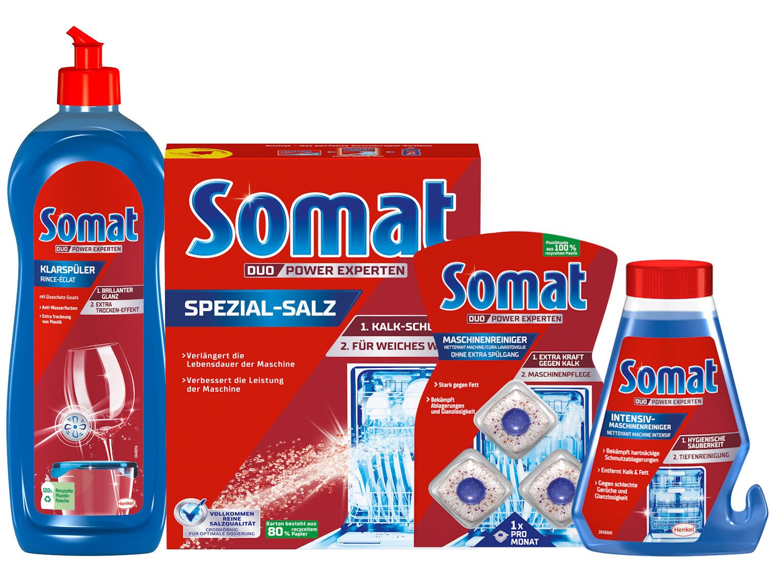 Somat Somat Ополіскувач + Maschinenreiniger + Salz Intensiv Reiniger Ополіскувач (Spar-Set, [4-St)