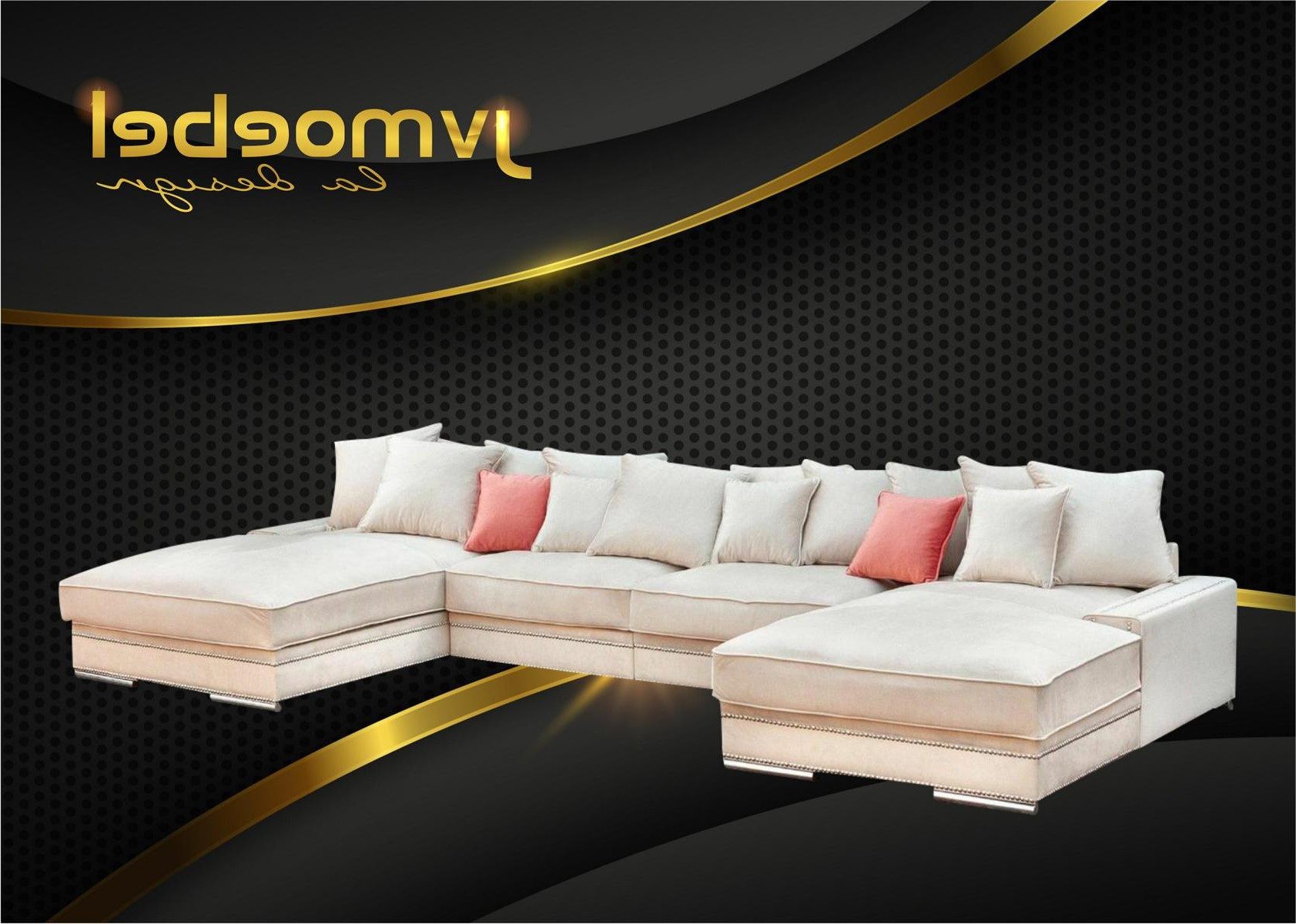 Xlmoebel Chesterfield-Sofa Luxuriöses U-Form Ecksofa in modernem Design, 3 Teile, Made in Europa