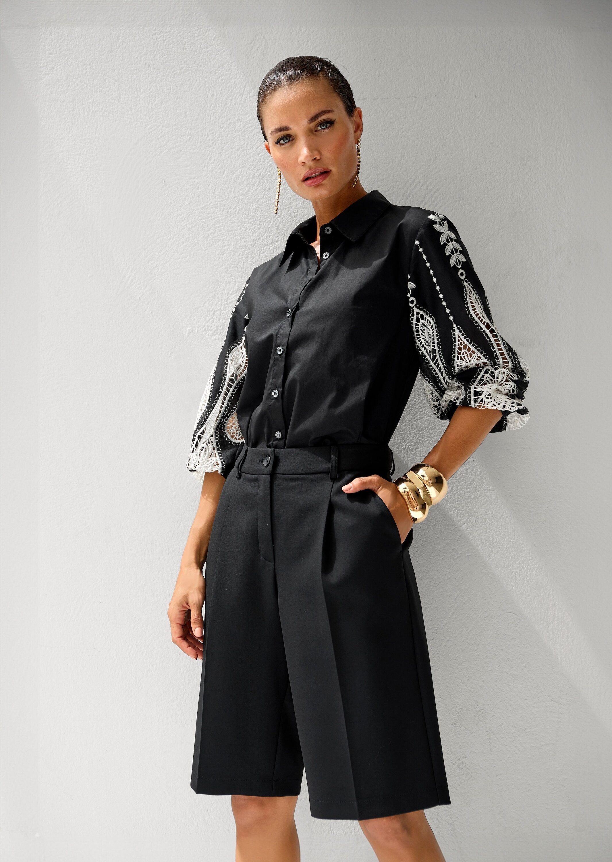 MADELEINE Shorts Bermuda mit Bügelfalten