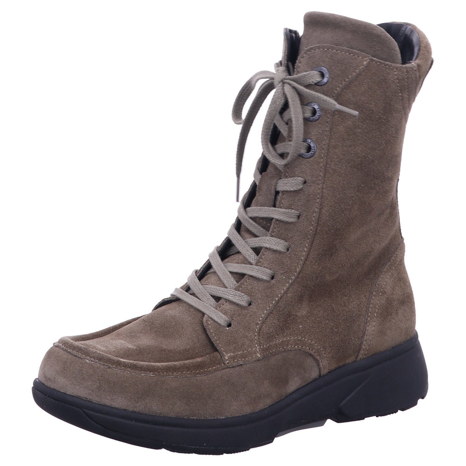 2Go Fashion Damen Schnürstiefel 8052-501 – Klassische Leder-Stiefel Mit Reißverschluss & Ziernähten | Elegante Mode-Stiefel Für Herbst & Winter