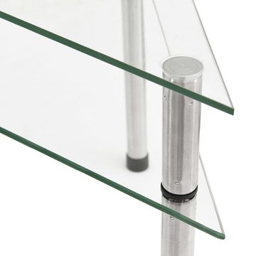 vidaXL Gewürzregal Küchenregal Transparent 49,5x35x19 cm Hartglas