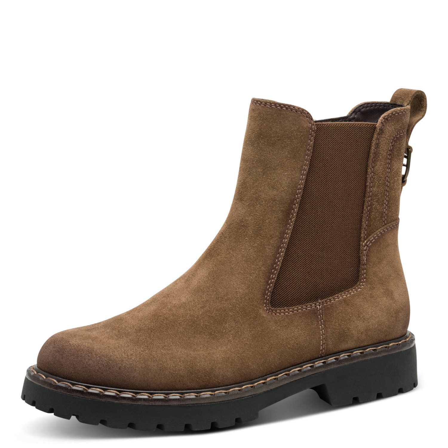Tamaris Chelseaboots Blockabsatz, Stiefelette mit Stretcheinsatz an der Außenseite