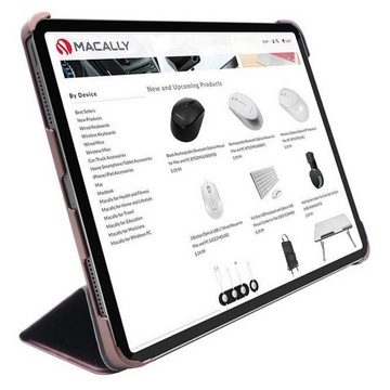 Macally Tablet-Hülle Smart Case Tasche Cover Schutz-Hülle Rose, Book-Cover mit Standfunktion für Apple iPad Air 5 2022 / Air 4 2020