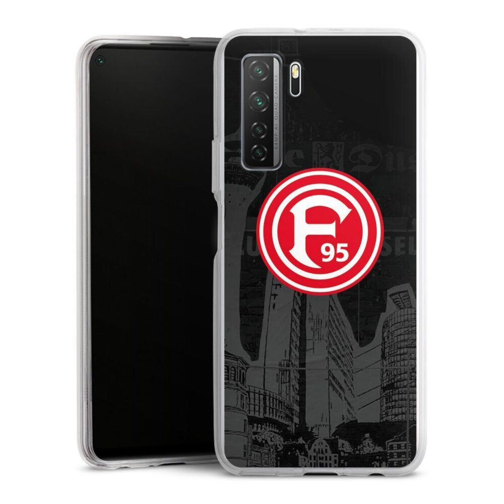 DeinDesign Handyhülle Fortuna Düsseldorf Offizielles Lizenzprodukt Logo Fortuna Logo City, Huawei P40 lite 5G Silikon Hülle Bumper Case Handy Schutzhülle